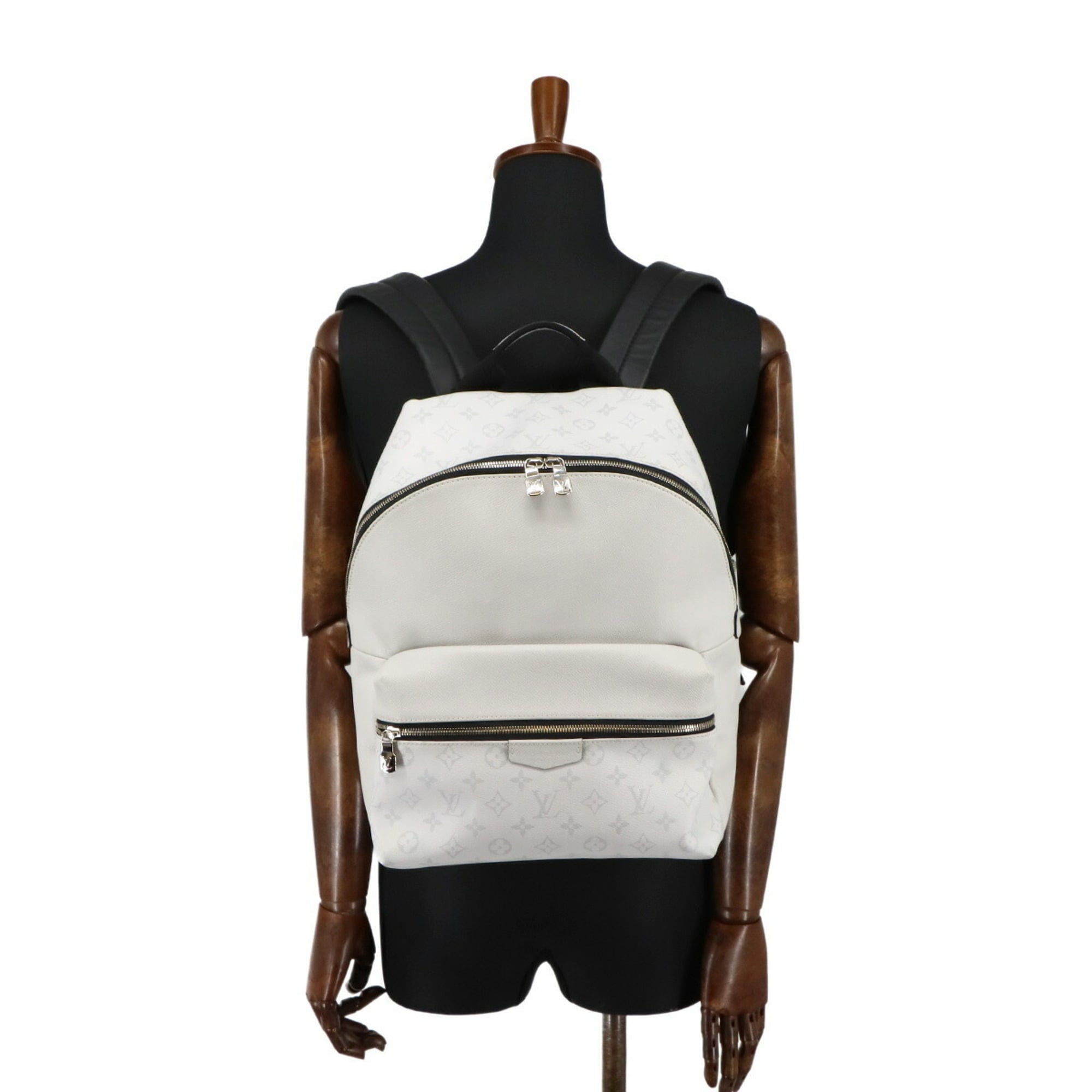 Louis Vuitton Blanc Taiga Leather Monogram Eclipse Backpack (Pre-Owned)