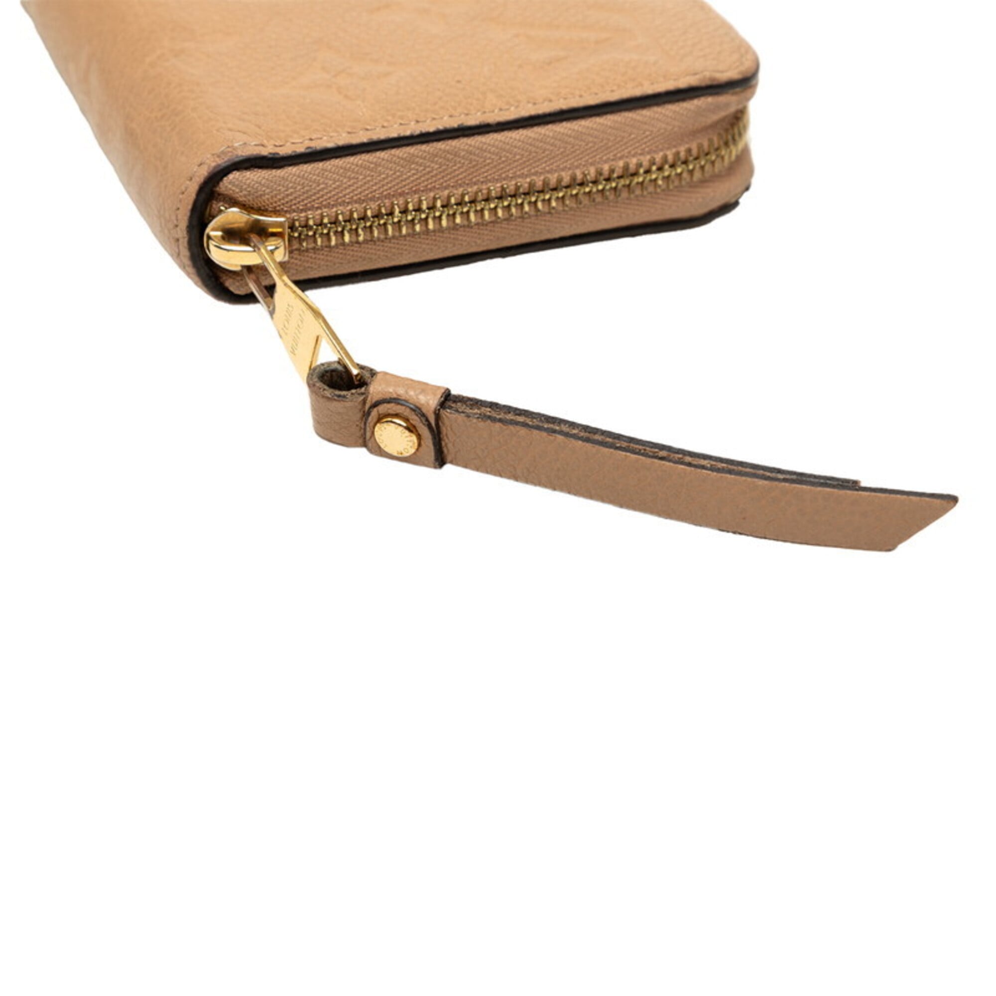 Louis Vuitton Beige Leather Long Wallet (Bi-Fold) (Pre-Owned)