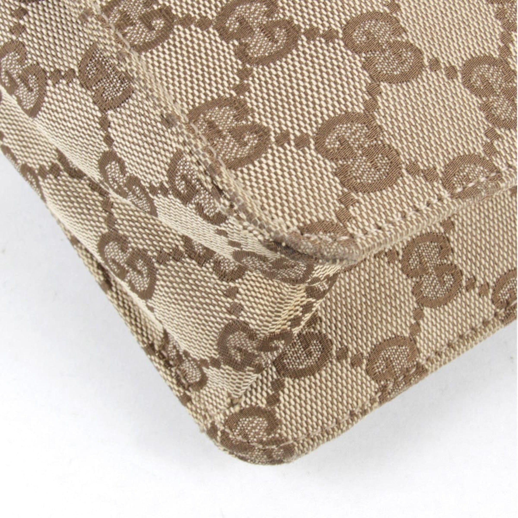Gucci Gg Canvas Beige Gg Canvas Shoulder Bag (Pre-Owned)