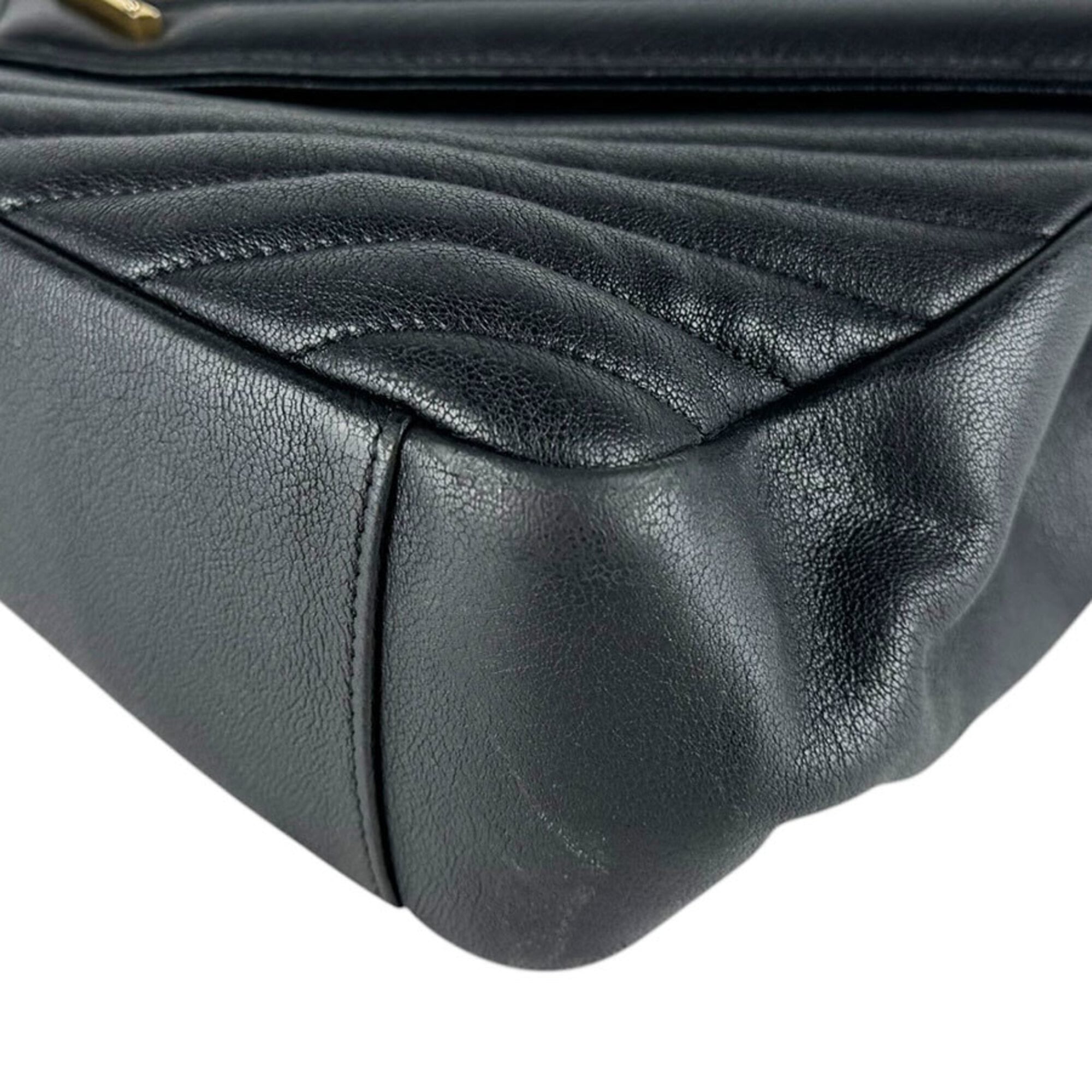 Saint Laurent Black Leather Handbag Shoulder Bag (Pre-Owned)