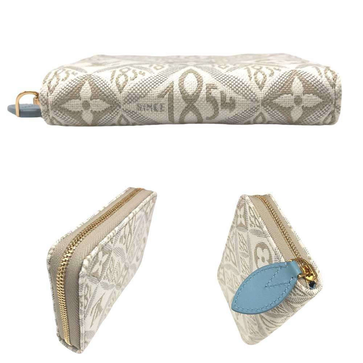 Louis Vuitton White Jacquard Coin Purse/Coin Case (Pre-Owned)