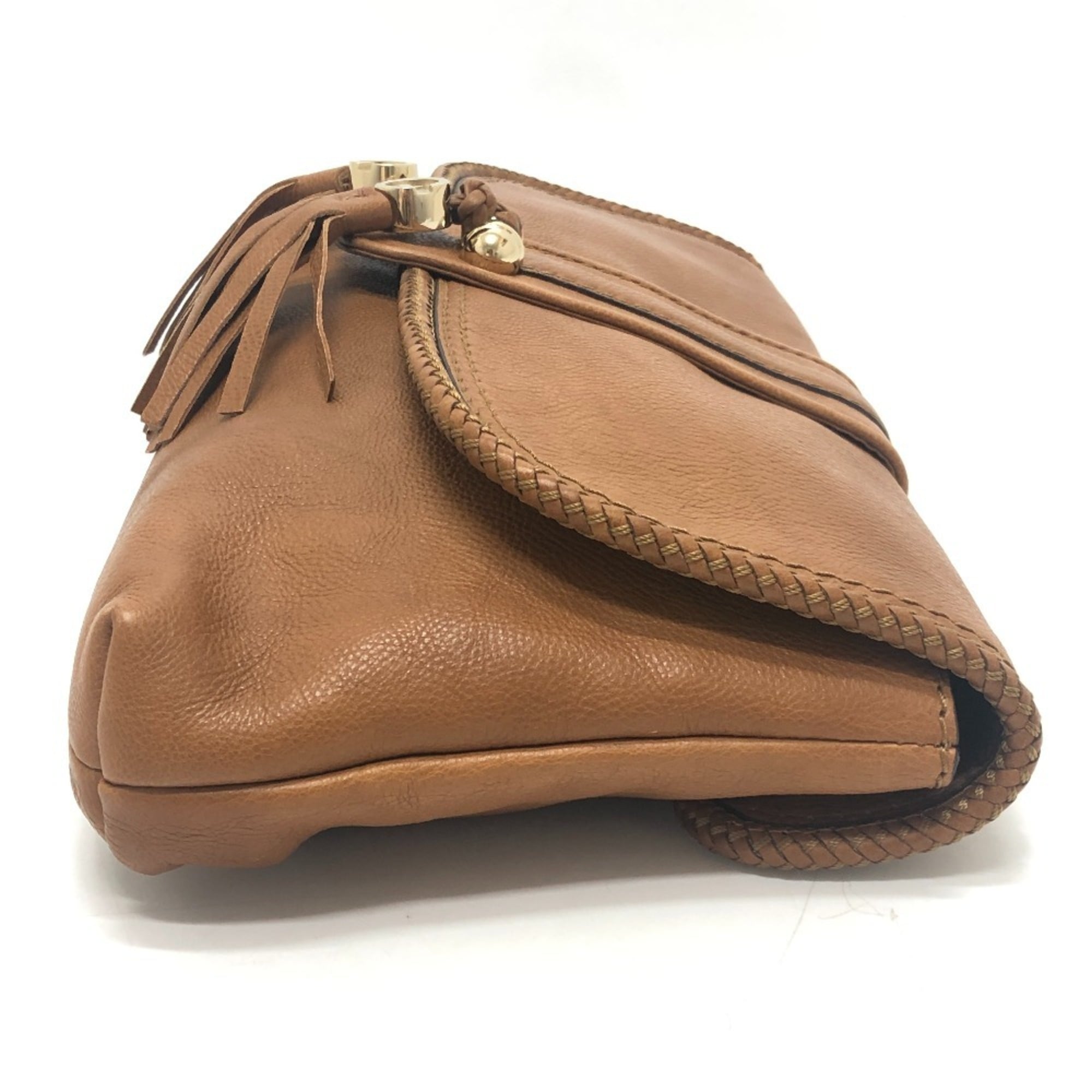 Gucci Brown Leather Clutch Bag (Pre-Owned)