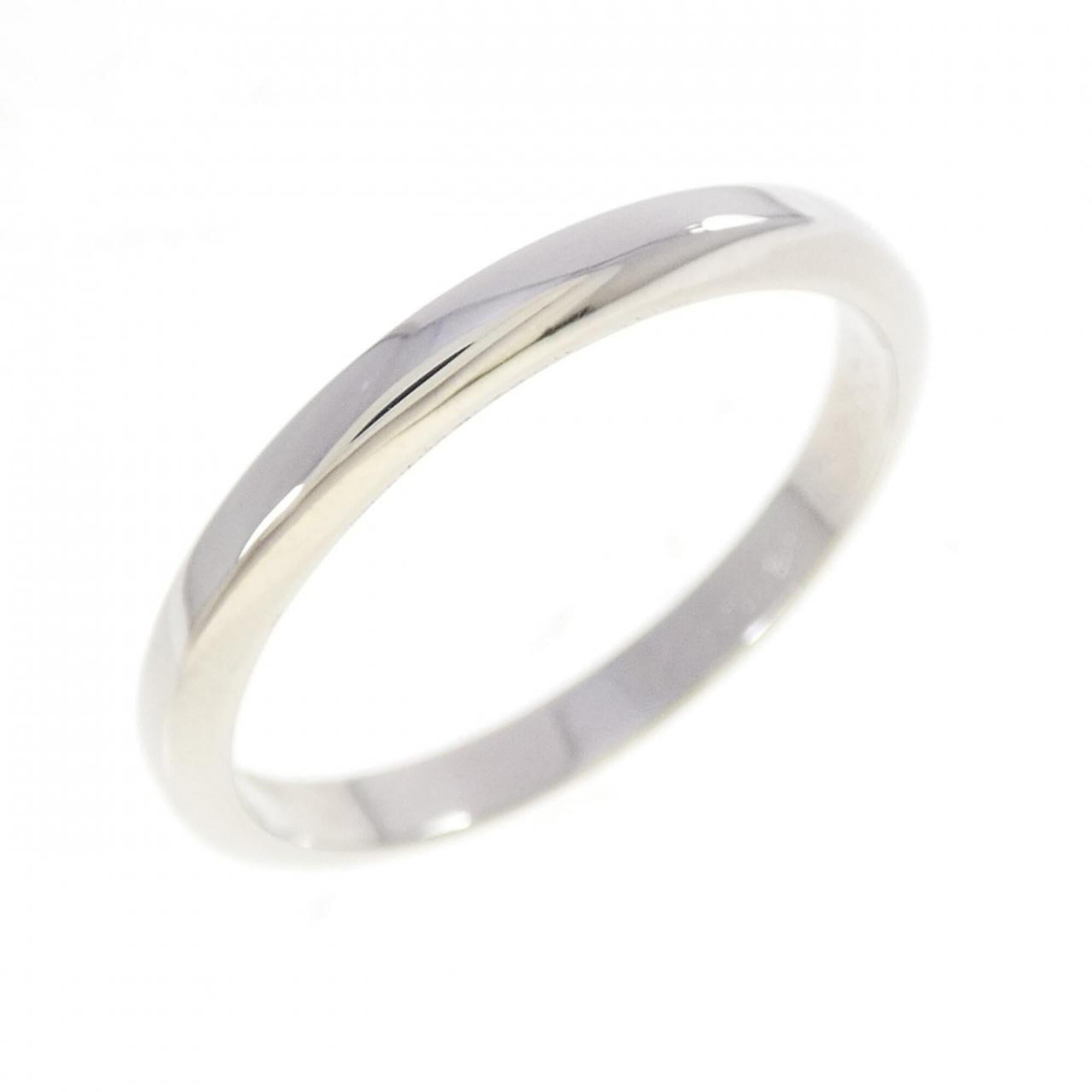 Cartier Silver Platinum 950 Band Ring (Pre-Owned)