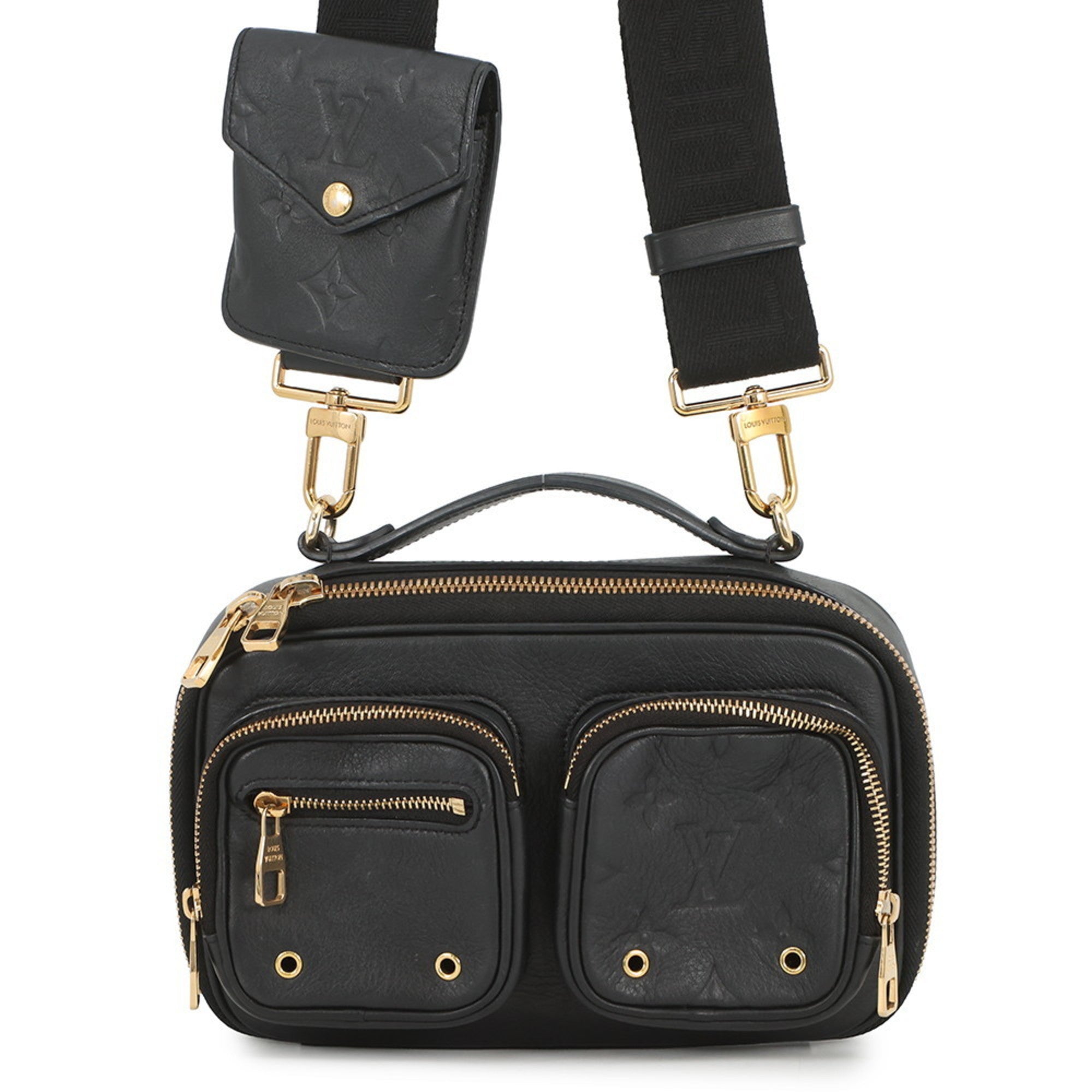Louis Vuitton Black Monogram Noir Monogram Leather Handbag Shoulder Bag (Pre-Owned)