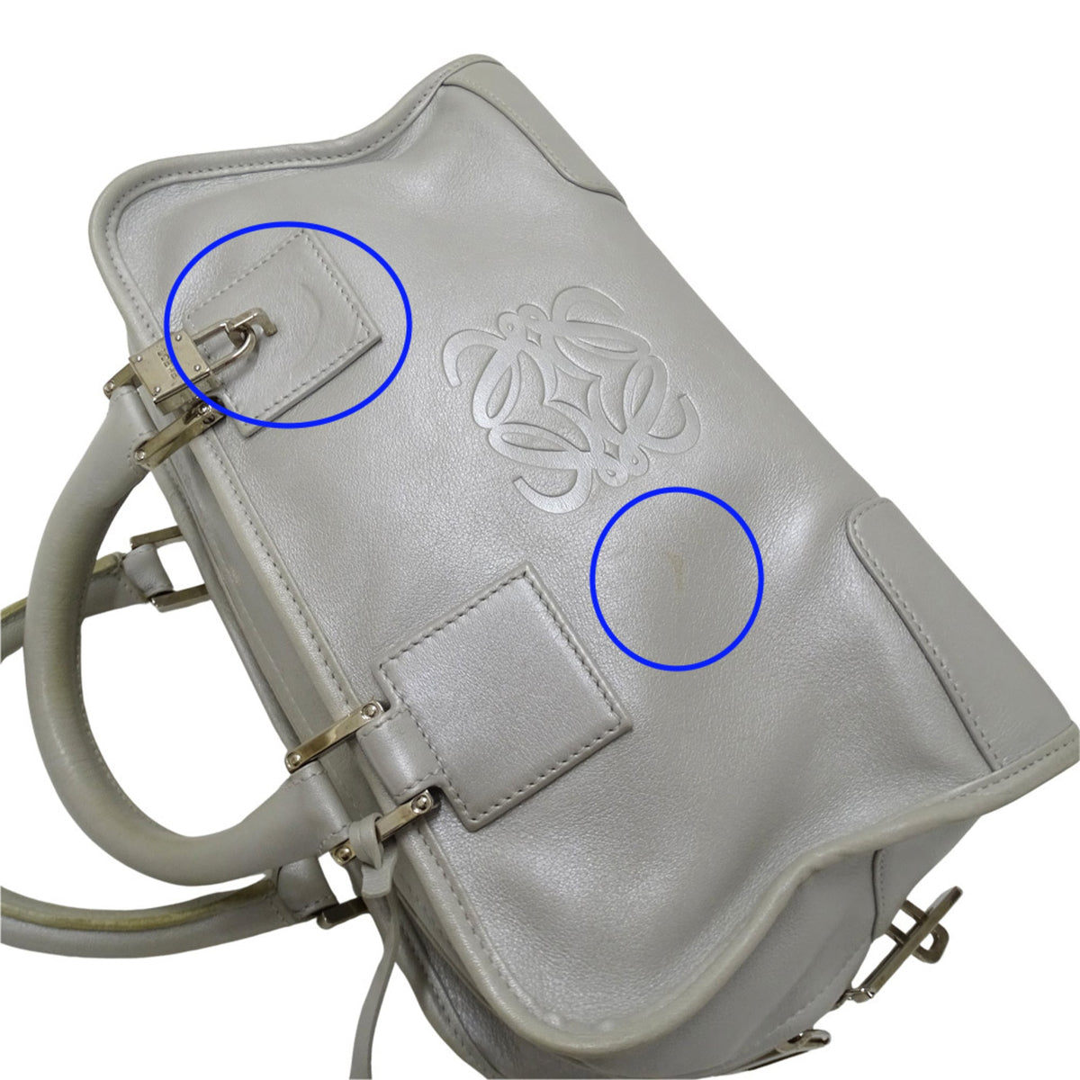 Loewe Silver Leather Handbag (Pre-Owned)