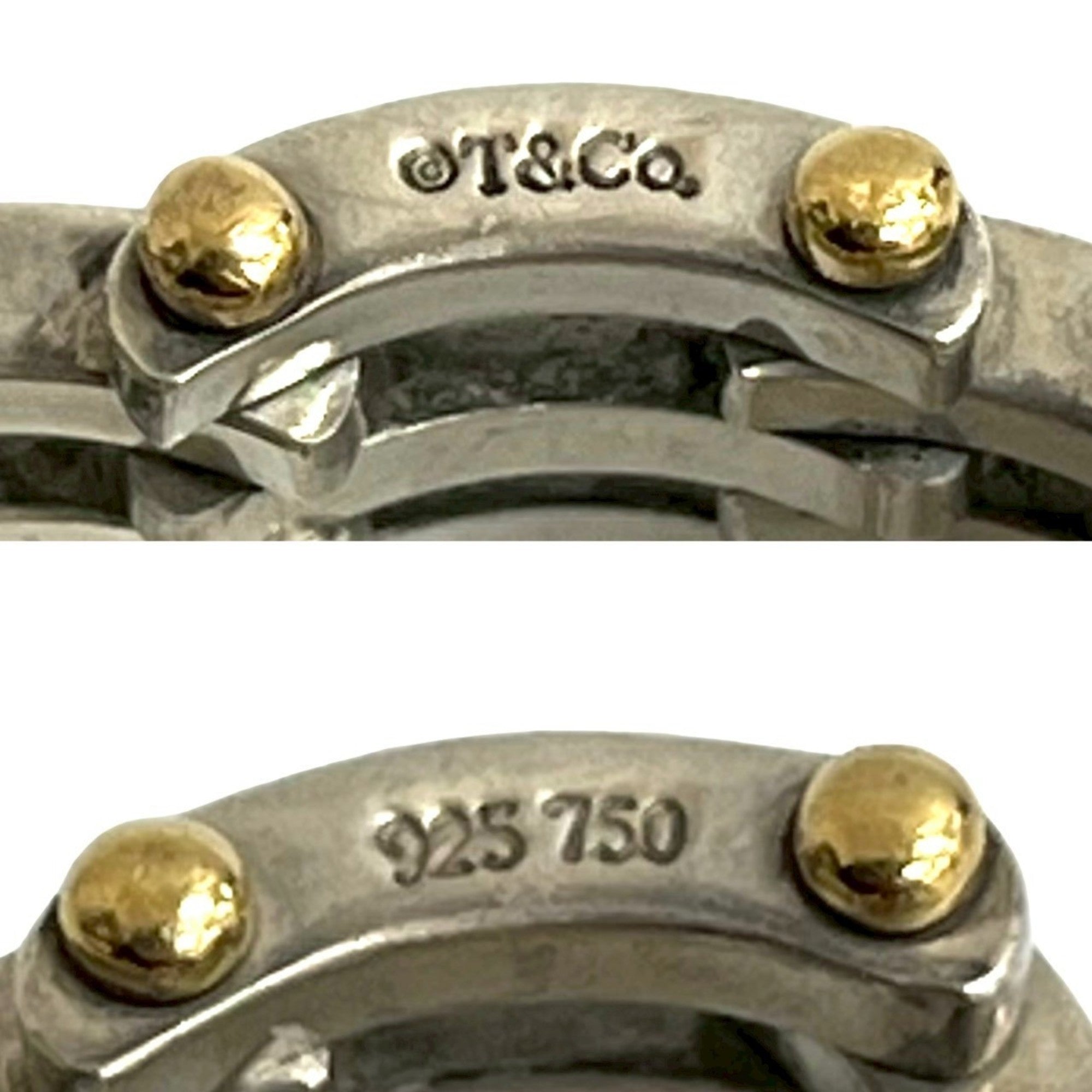 Tiffany Gold Silver Gold (18K) Silver 925 Band Ring (Pre-Owned)