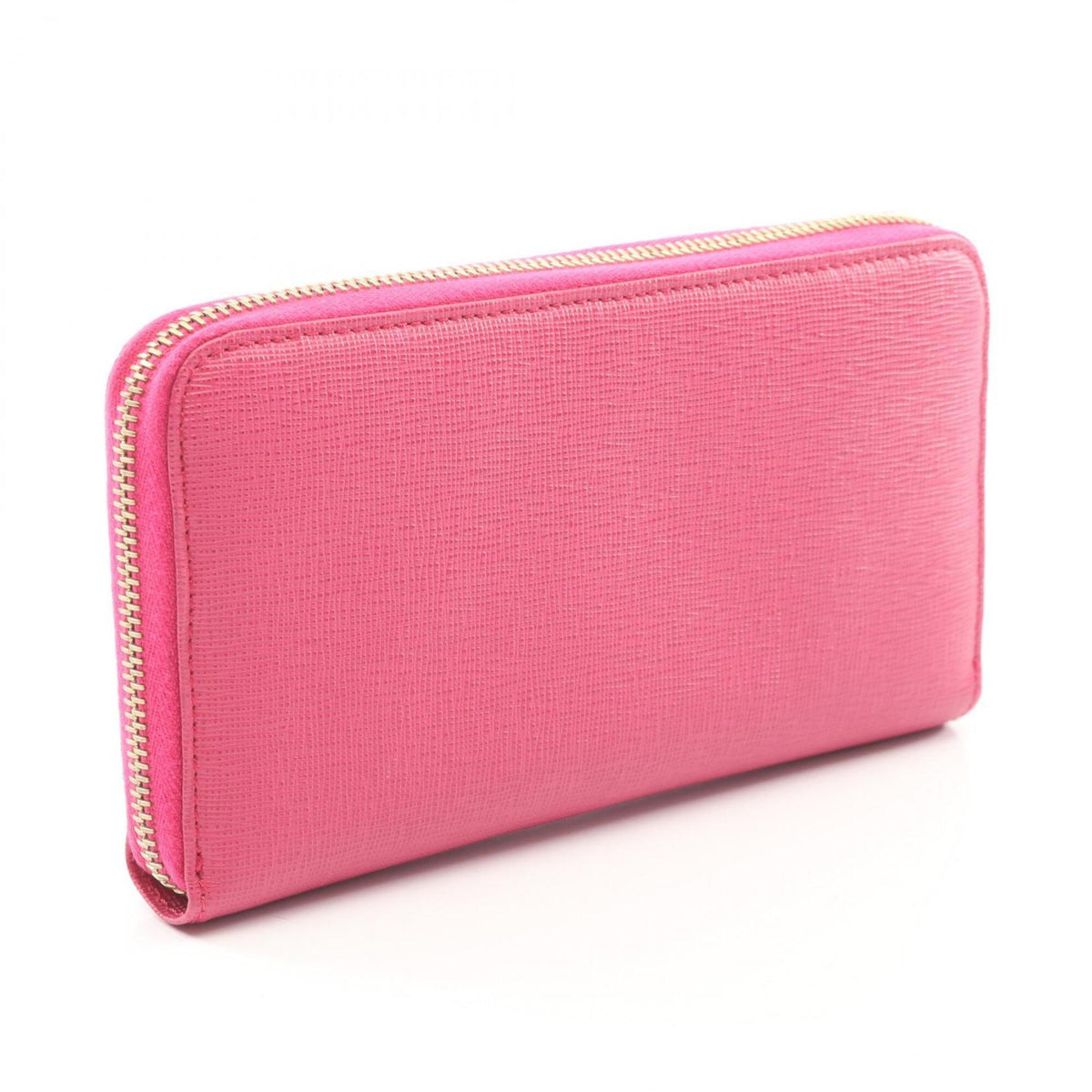 Fendi Pink Leather Long Wallet (Bi-Fold) (Pre-Owned)
