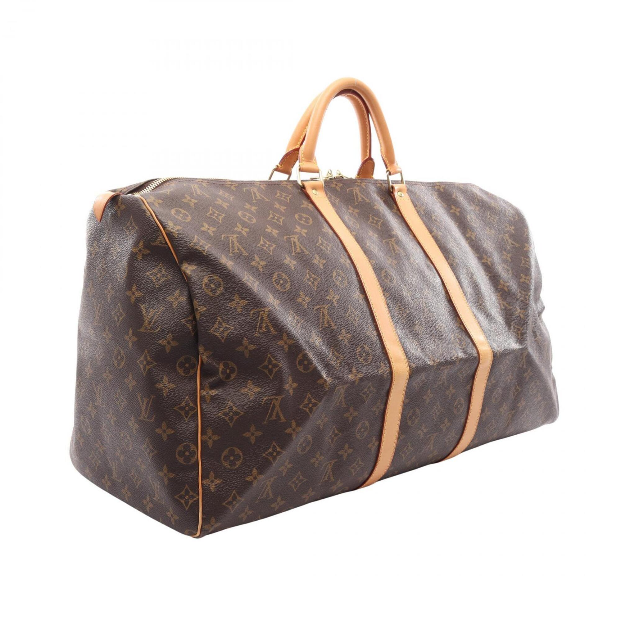 Louis Vuitton Brown Pvc Leather Boston Bag Handbag (Pre-Owned)