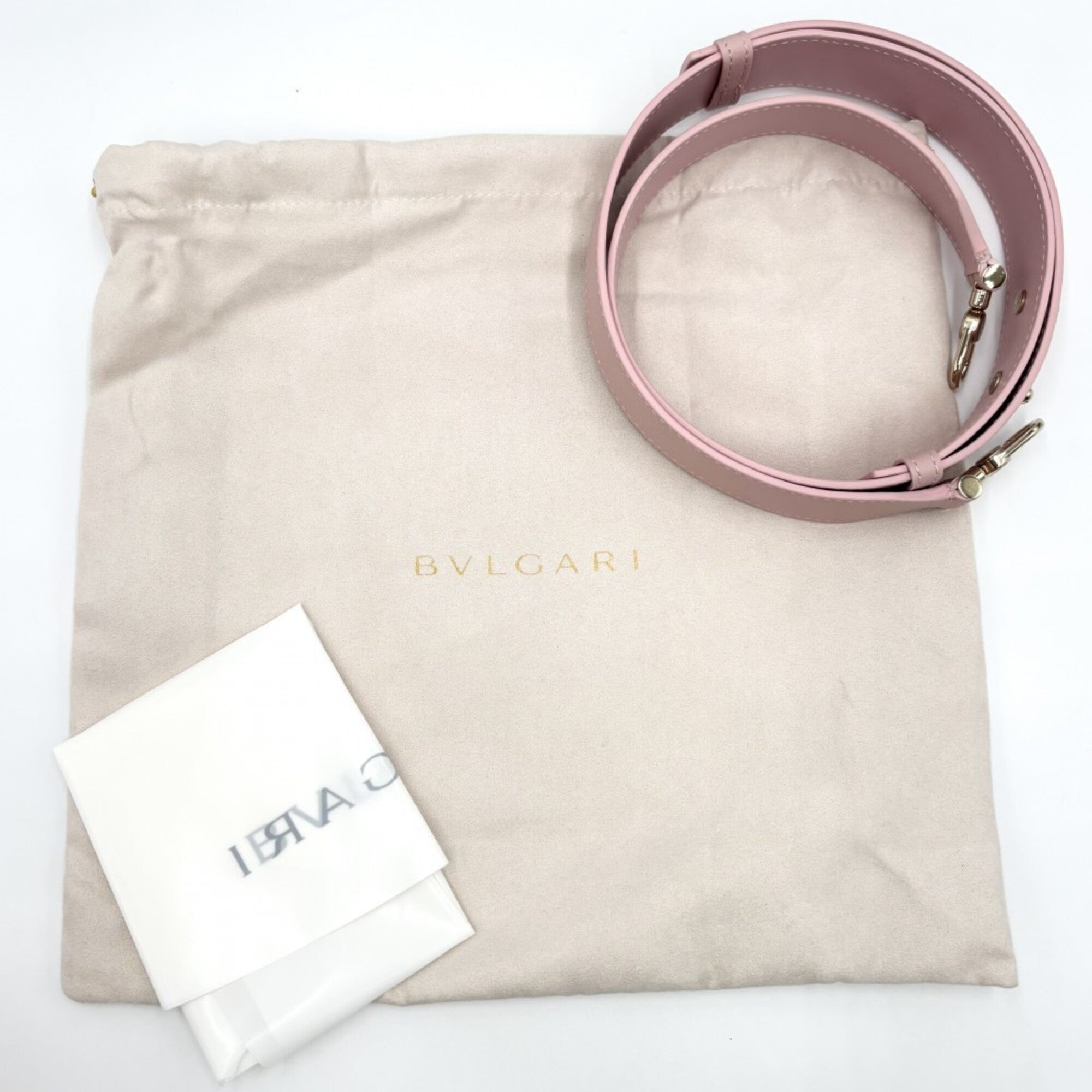 Bvlgari Pink Leather Handbag Shoulder Bag Tote Bag (Pre-Owned)