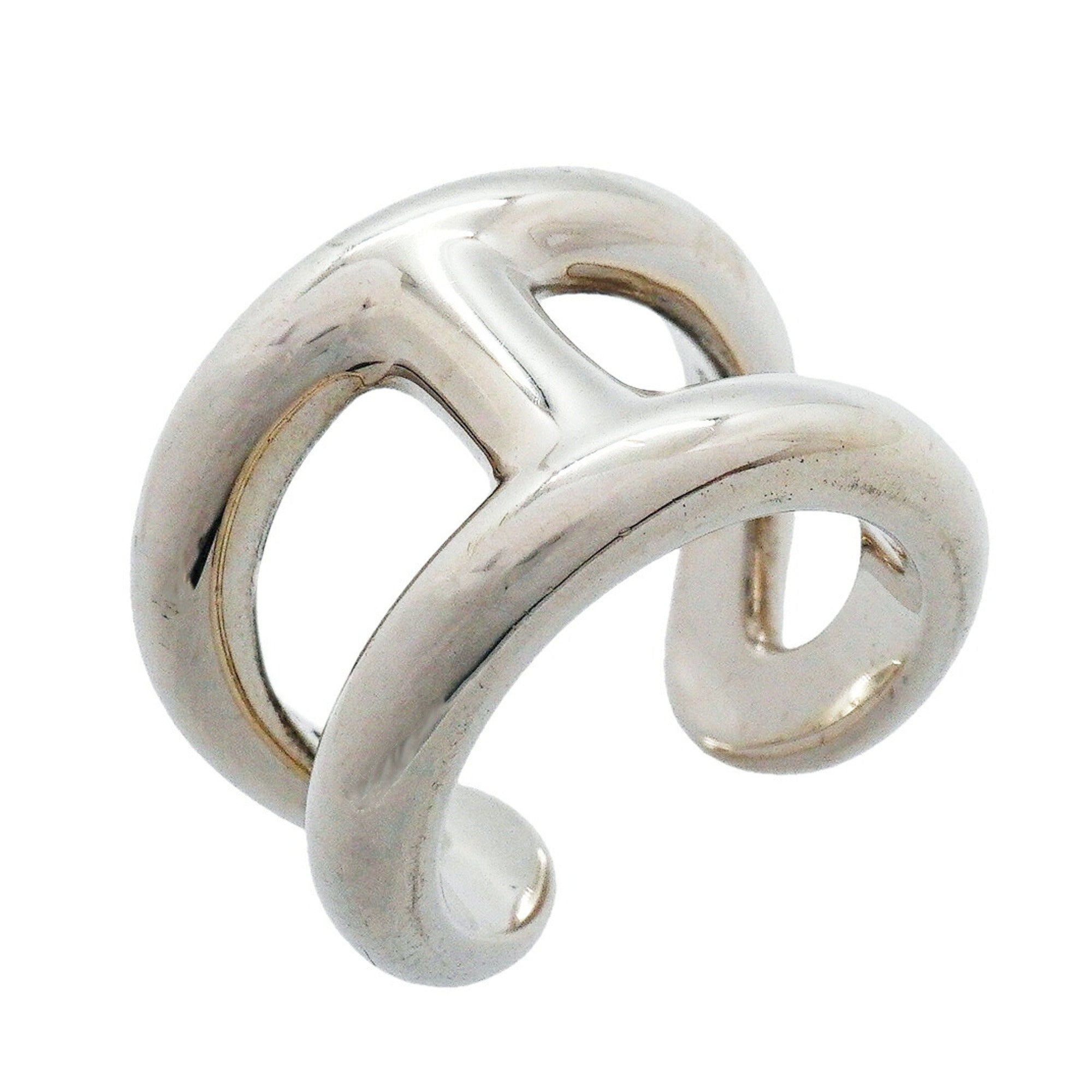 Hermes Silver 925 Band Ring (Pre-Owned)