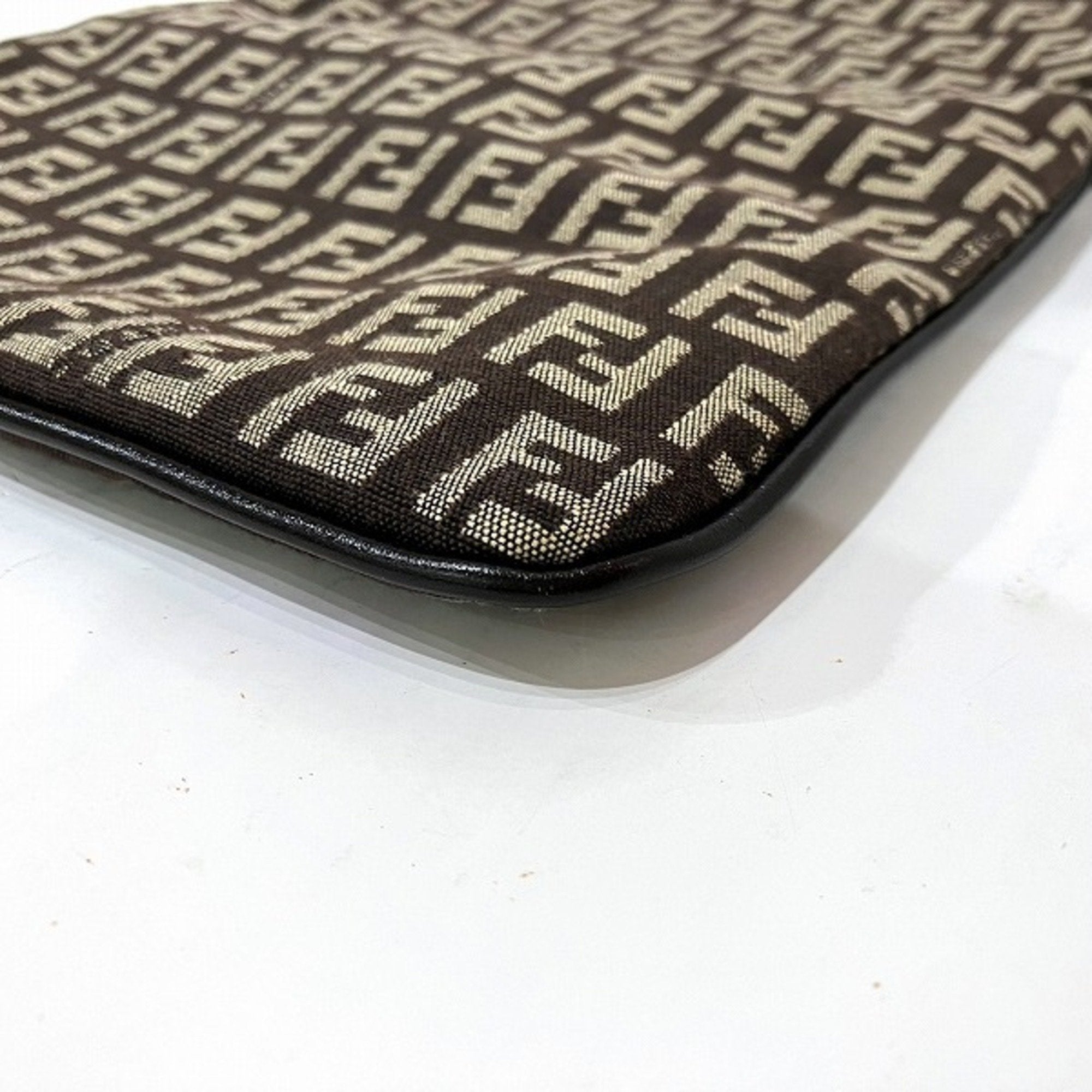 Fendi Brown Canvas Shoulder Bag (Pre-Owned)