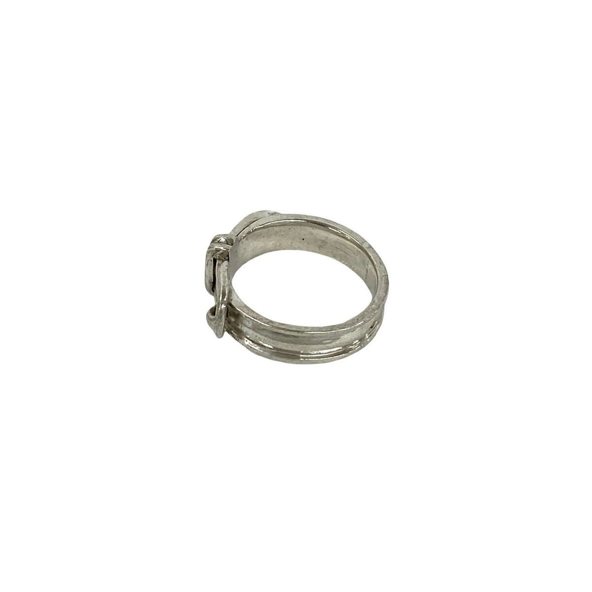 Hermes Silver Silver 925 Band Ring (Pre-Owned)