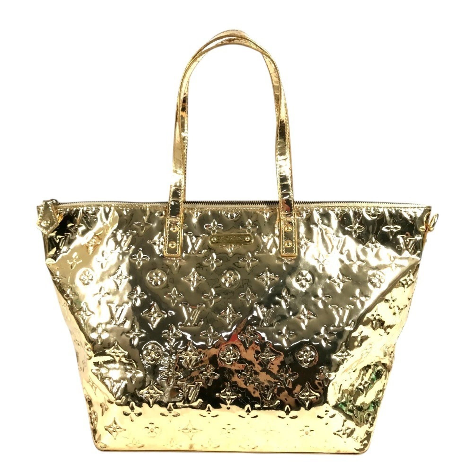 Louis Vuitton Gold Leather Shoulder Bag Tote Bag (Pre-Owned)
