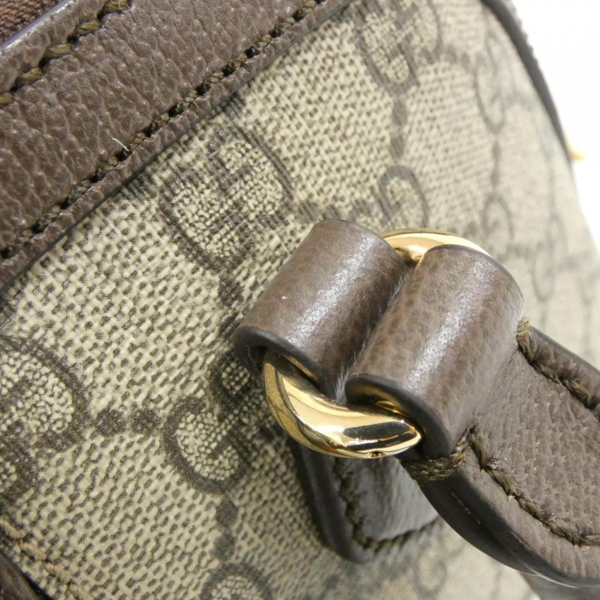 Gucci Ophidia Beige Brown Gg Supreme Canvas Handbag (Pre-Owned)