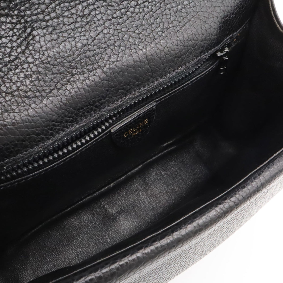 Celine Macadam Black Leather Shoulder Bag (Pre-Owned)