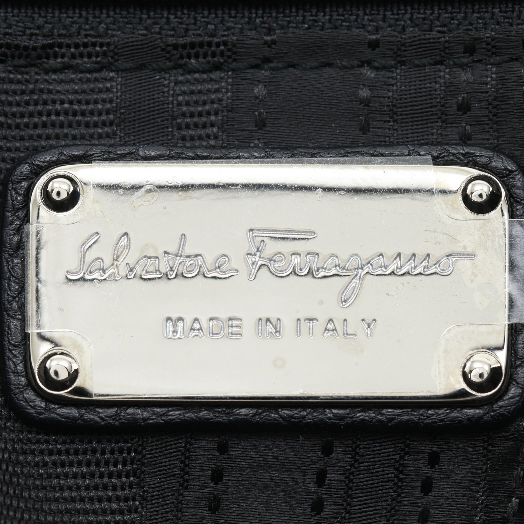 Salvatore Ferragamo Black Leather Tote Bag (Pre-Owned)
