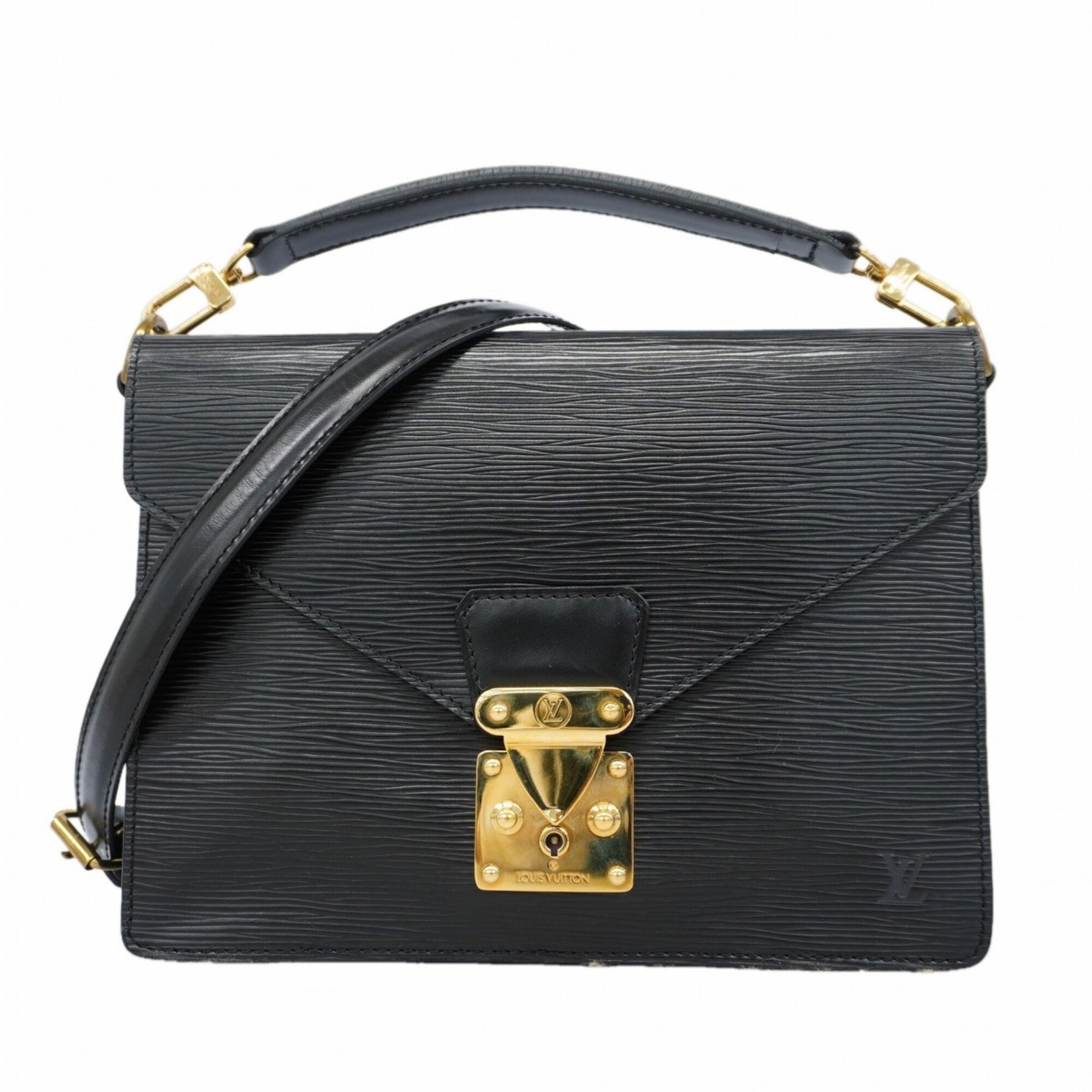 Louis Vuitton Noir Handbag (Pre-Owned)
