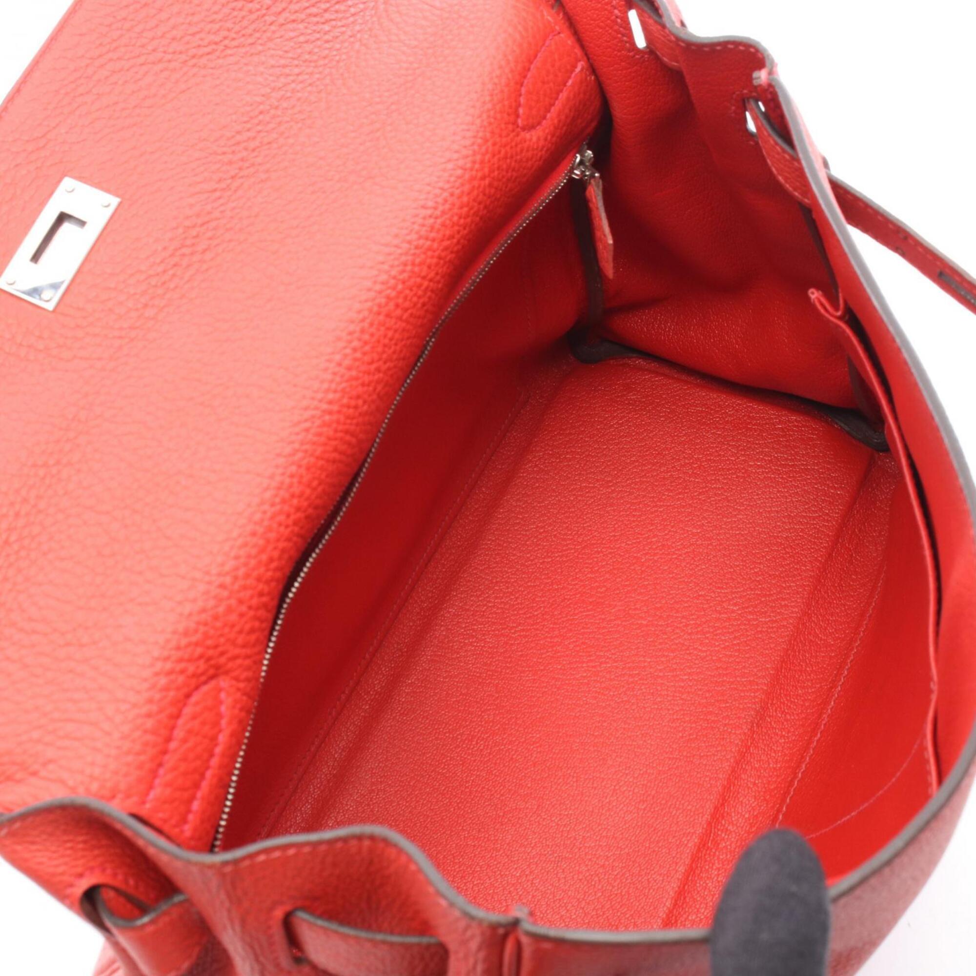 Hermes Red Color Togo Leather Handbag (Pre-Owned)