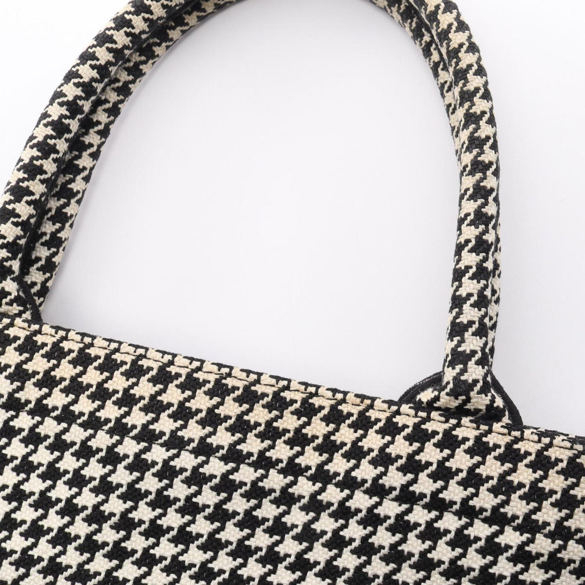 Christian Dior Black Ivory Canvas Handbag Tote Bag (Pre-Owned)