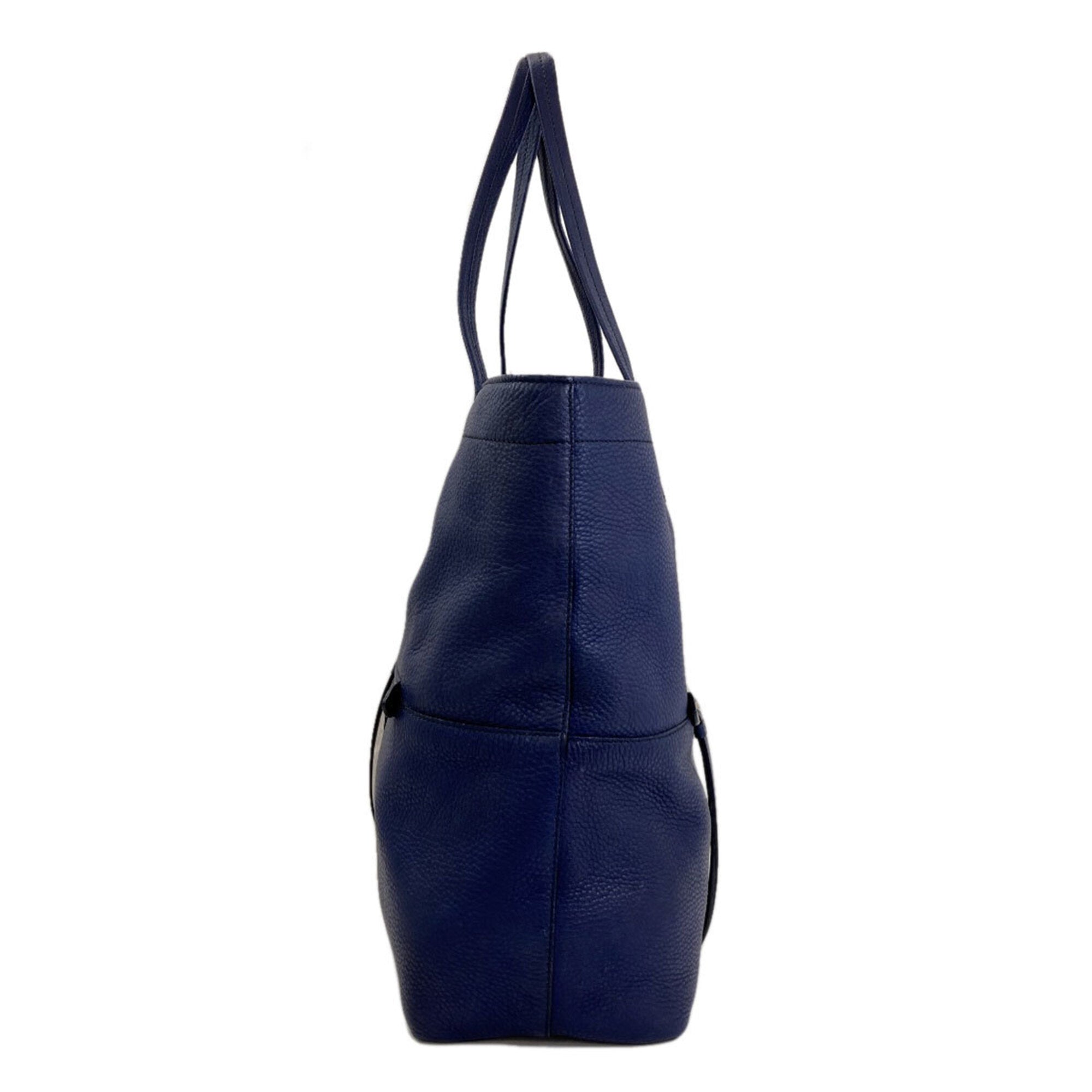 Miu Miu Blue Leather Tote Bag (Pre-Owned)