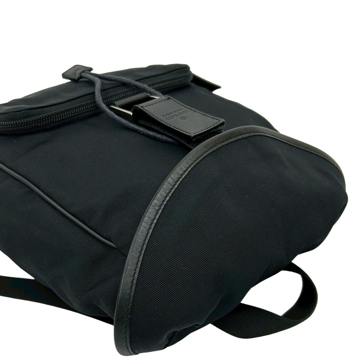 Gucci Black Nylon Leather Backpack (Pre-Owned)