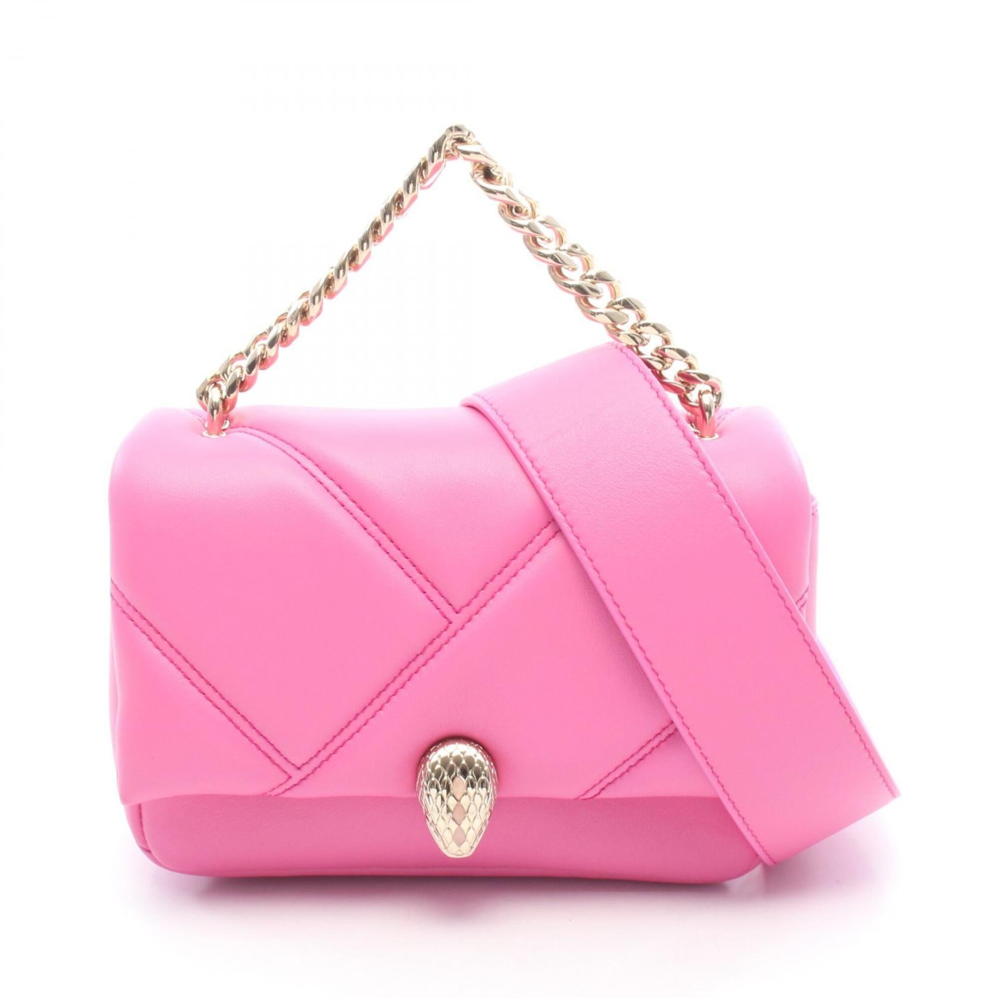 Bvlgari Pink Leather Handbag (Pre-Owned)