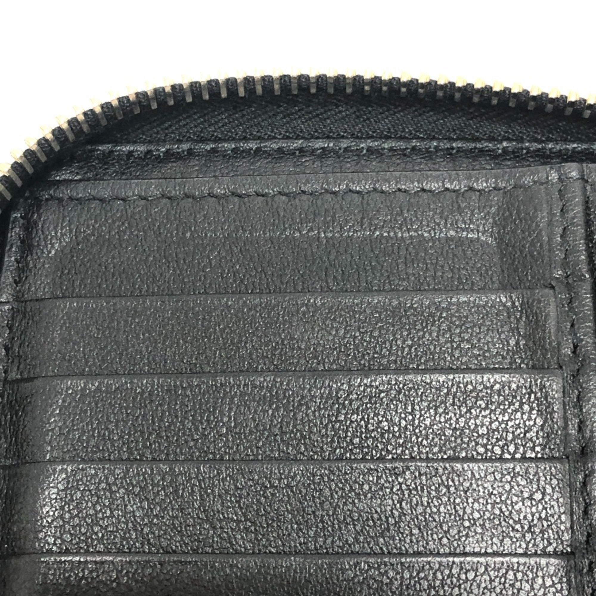 Valentino Black White Leather Wallet (Bi-Fold) (Pre-Owned)