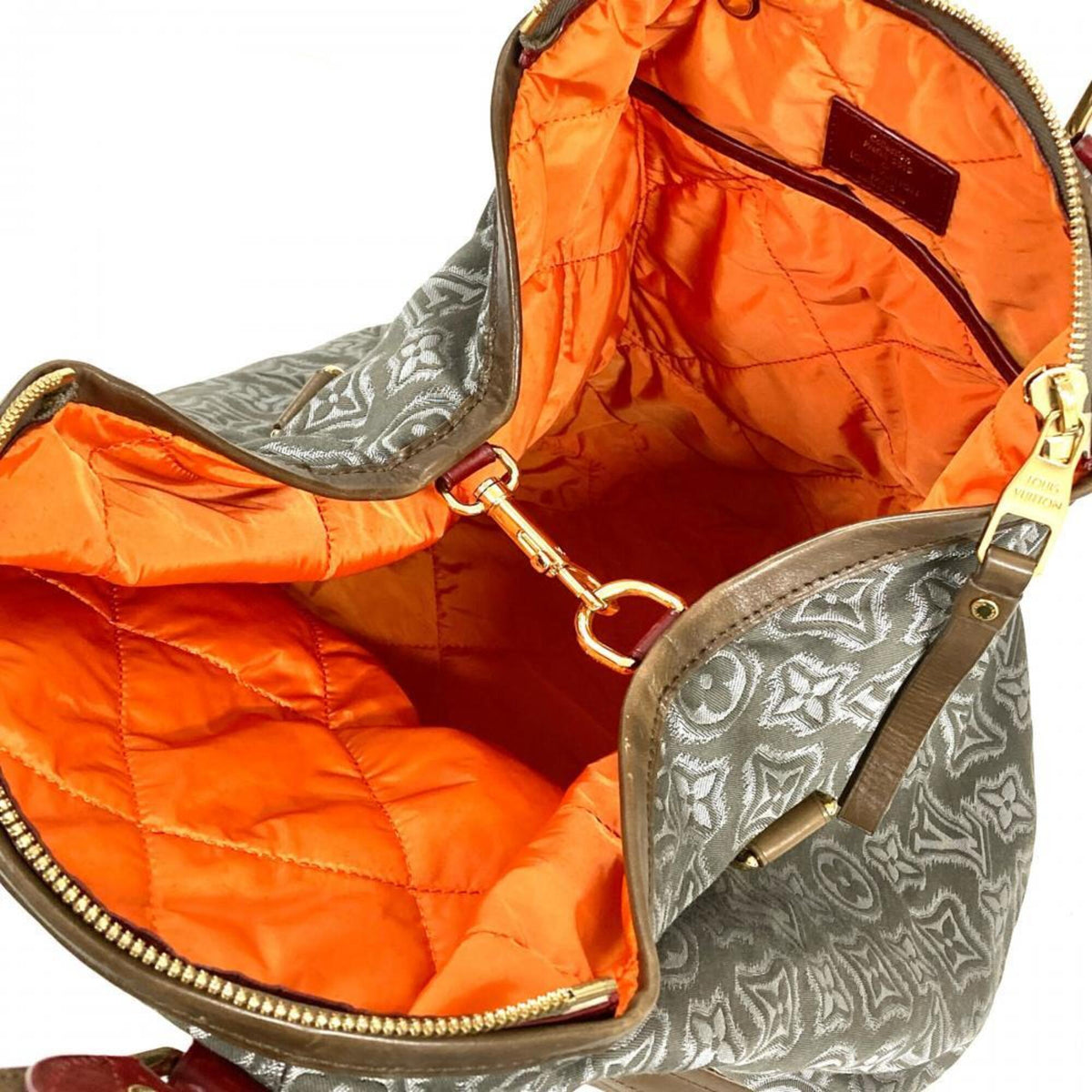 Louis Vuitton Khaki Jacquard Leather Tote Bag (Pre-Owned)