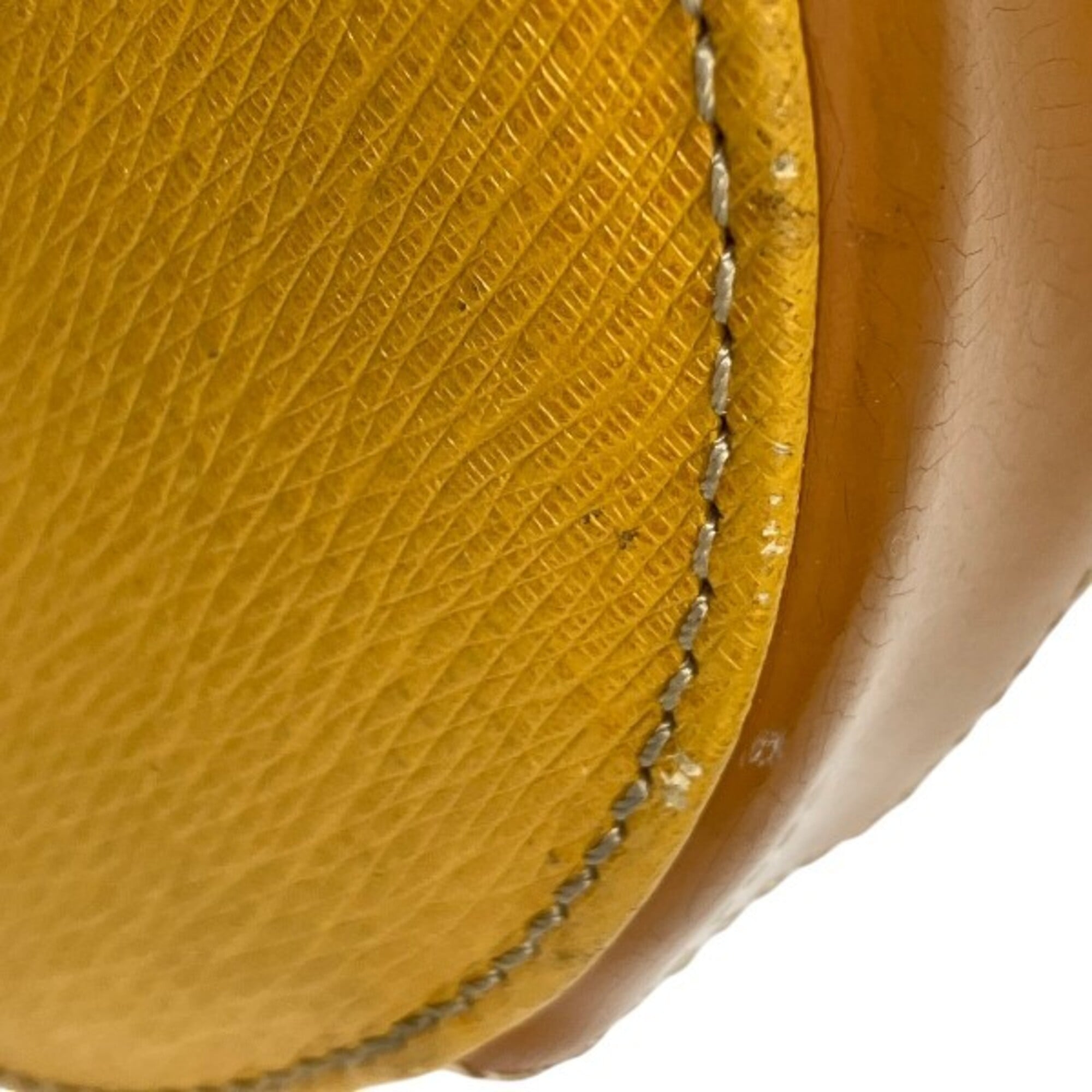 Burberry Yellow Leather Shoulder Bag Tote Bag (Pre-Owned)