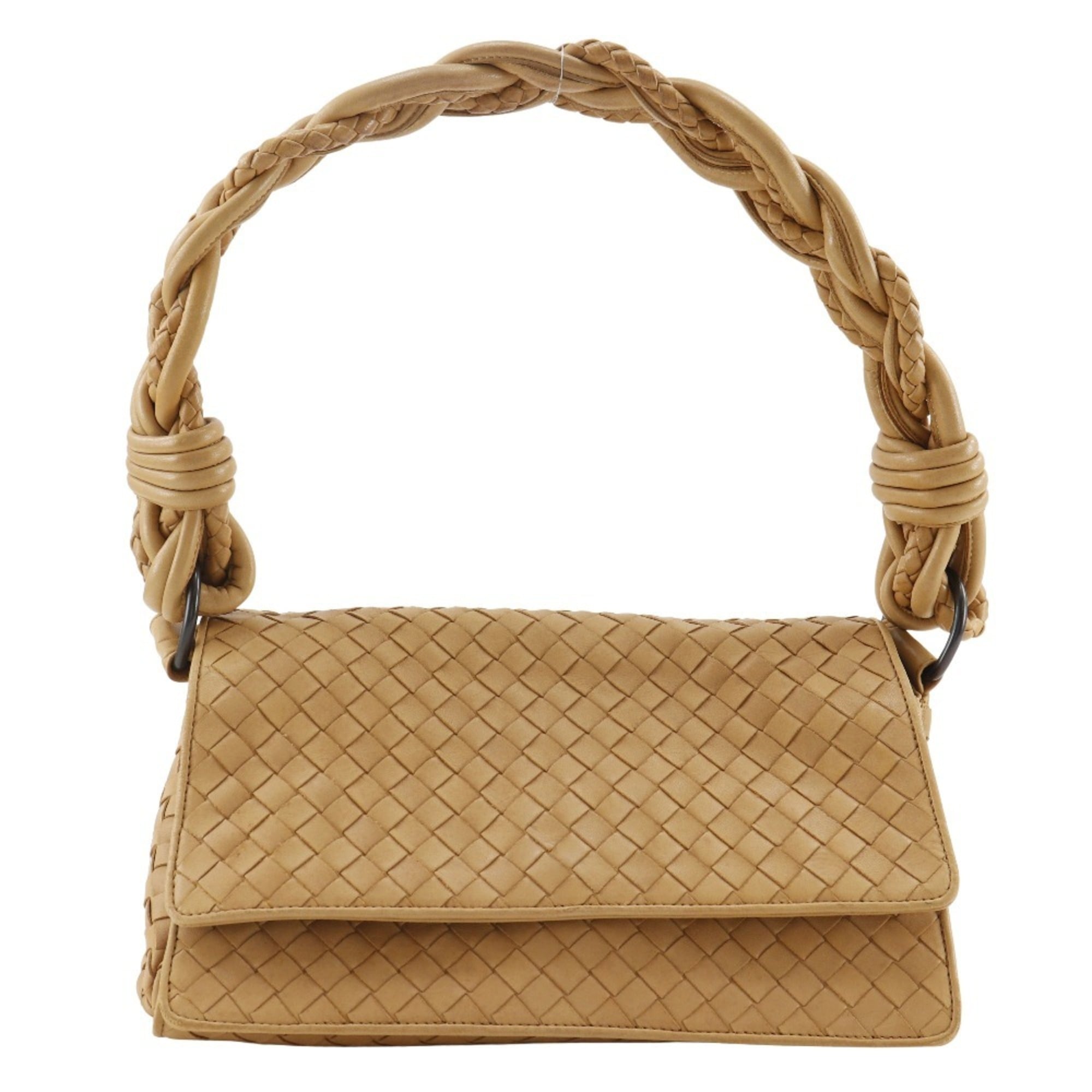 Bottega Veneta Beige Intrecciato Shoulder Bag (Pre-Owned)