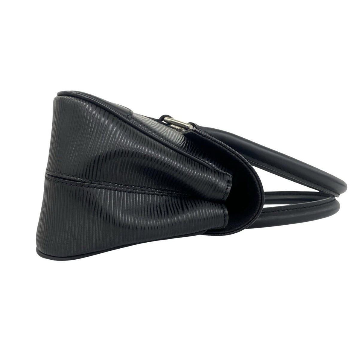 Louis Vuitton Black Leather Boston Bag Handbag (Pre-Owned)