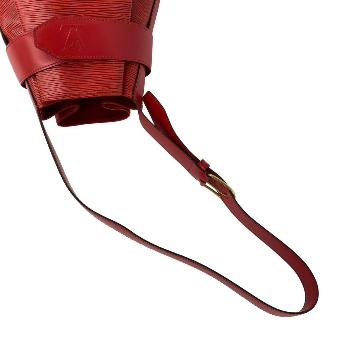 Louis Vuitton Red Color Leather Shoulder Bag (Pre-Owned)