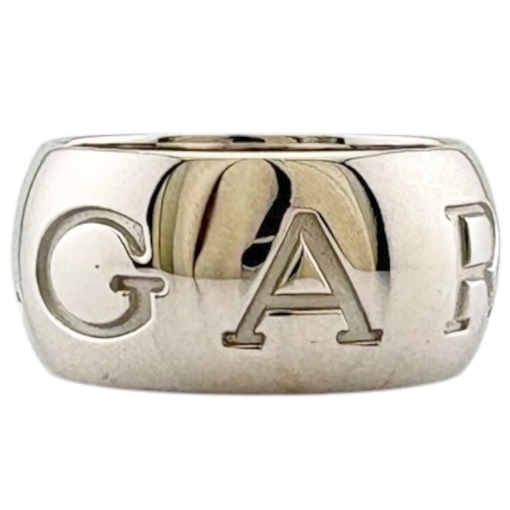 Bvlgari Silver White Gold (18K) Band Ring (Pre-Owned)