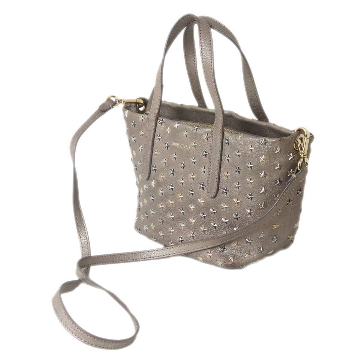 Jimmy Choo Gray Leather Handbag (Pre-Owned)