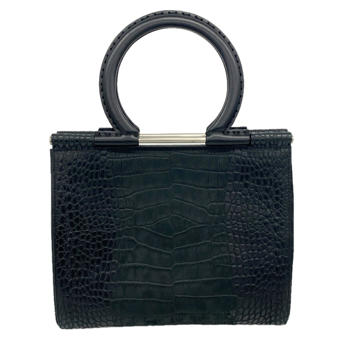 Salvatore Ferragamo Black Leather Handbag (Pre-Owned)
