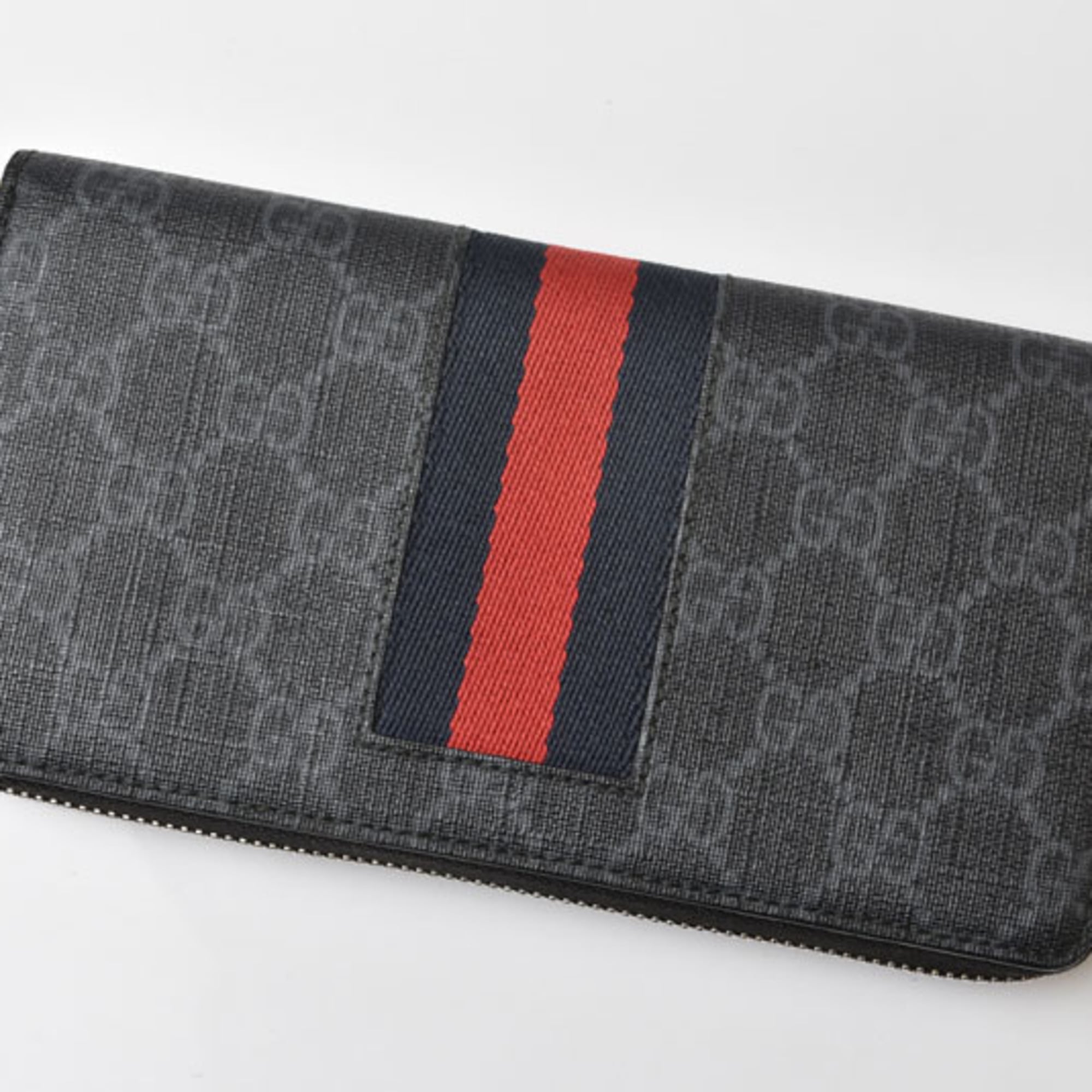 Gucci Black Red Color Gg Supreme Coin Purse/Coin Case (Pre-Owned)