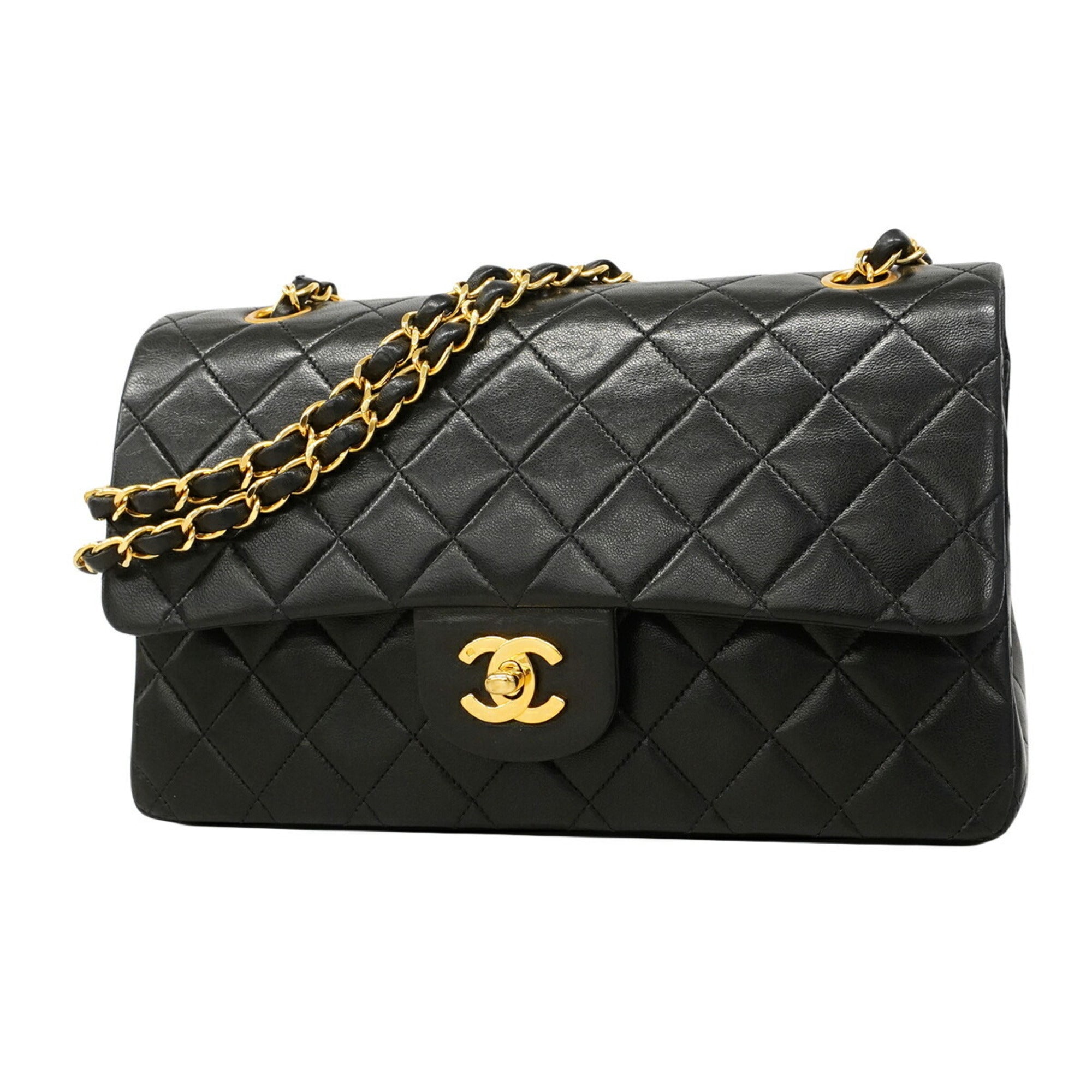 Chanel Black Leather Shoulder Bag (Pre-Owned)