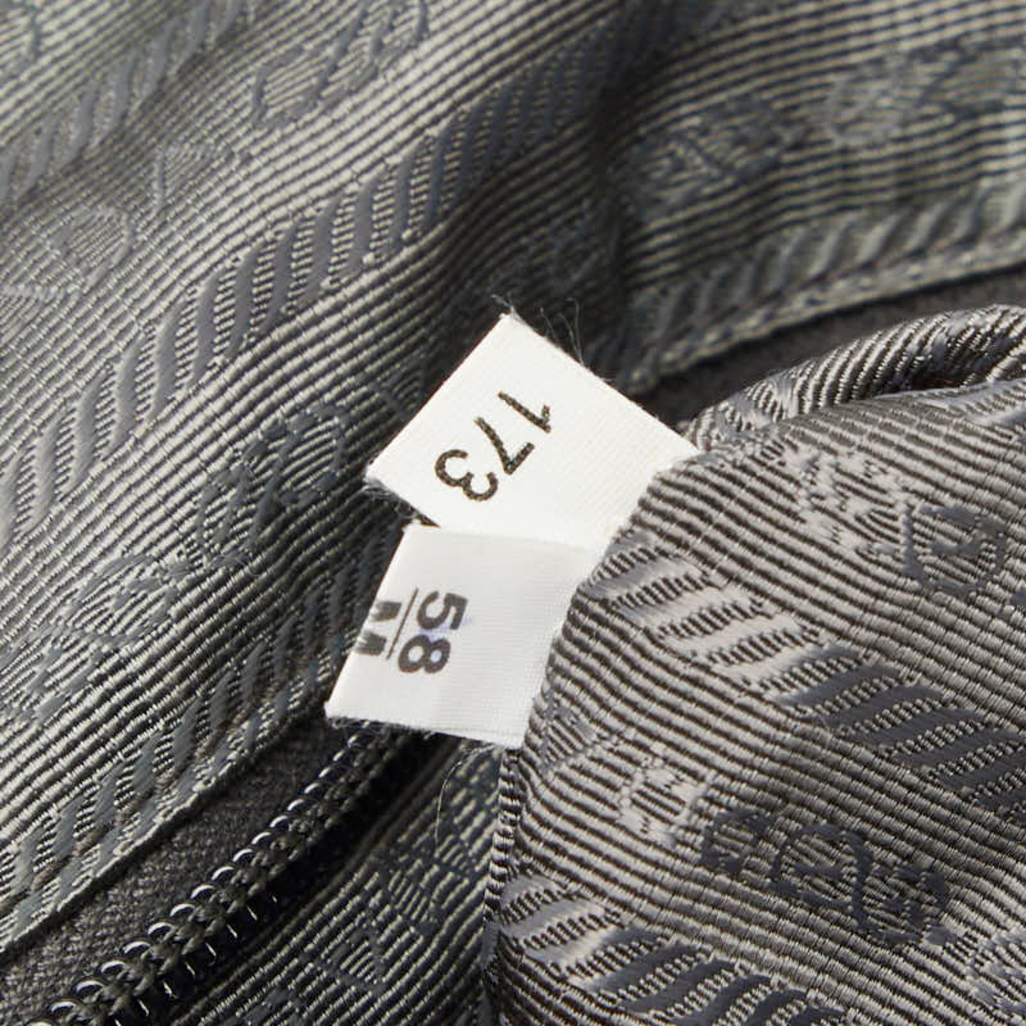 Prada Gray Nylon Leather Handbag Shoulder Bag (Pre-Owned)