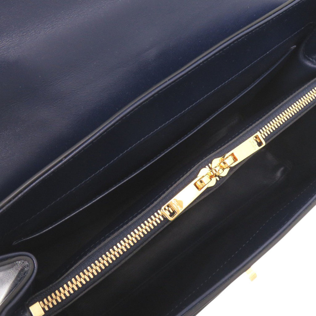 Celine Navy Leather Handbag Shoulder Bag (Pre-Owned)