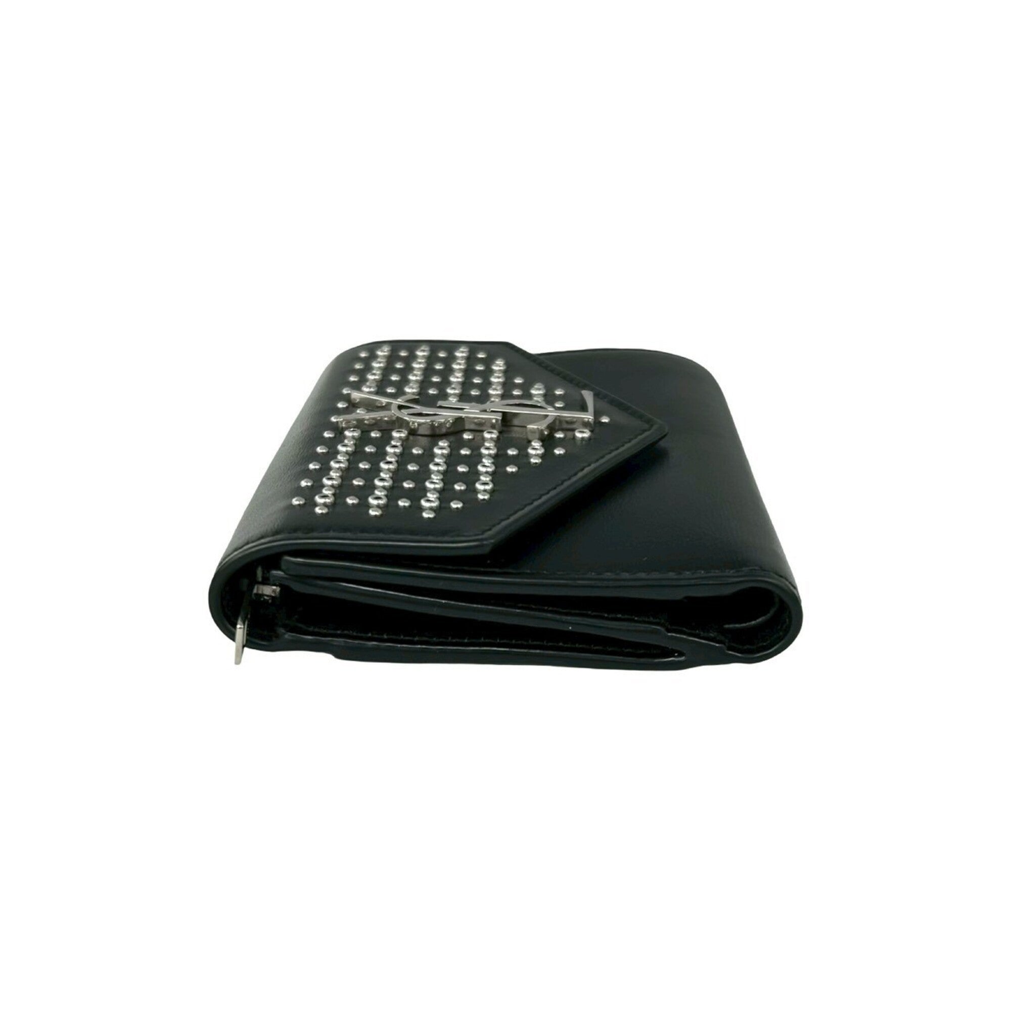Yves Saint Laurent Black Leather Wallet (Bi-Fold) (Pre-Owned)