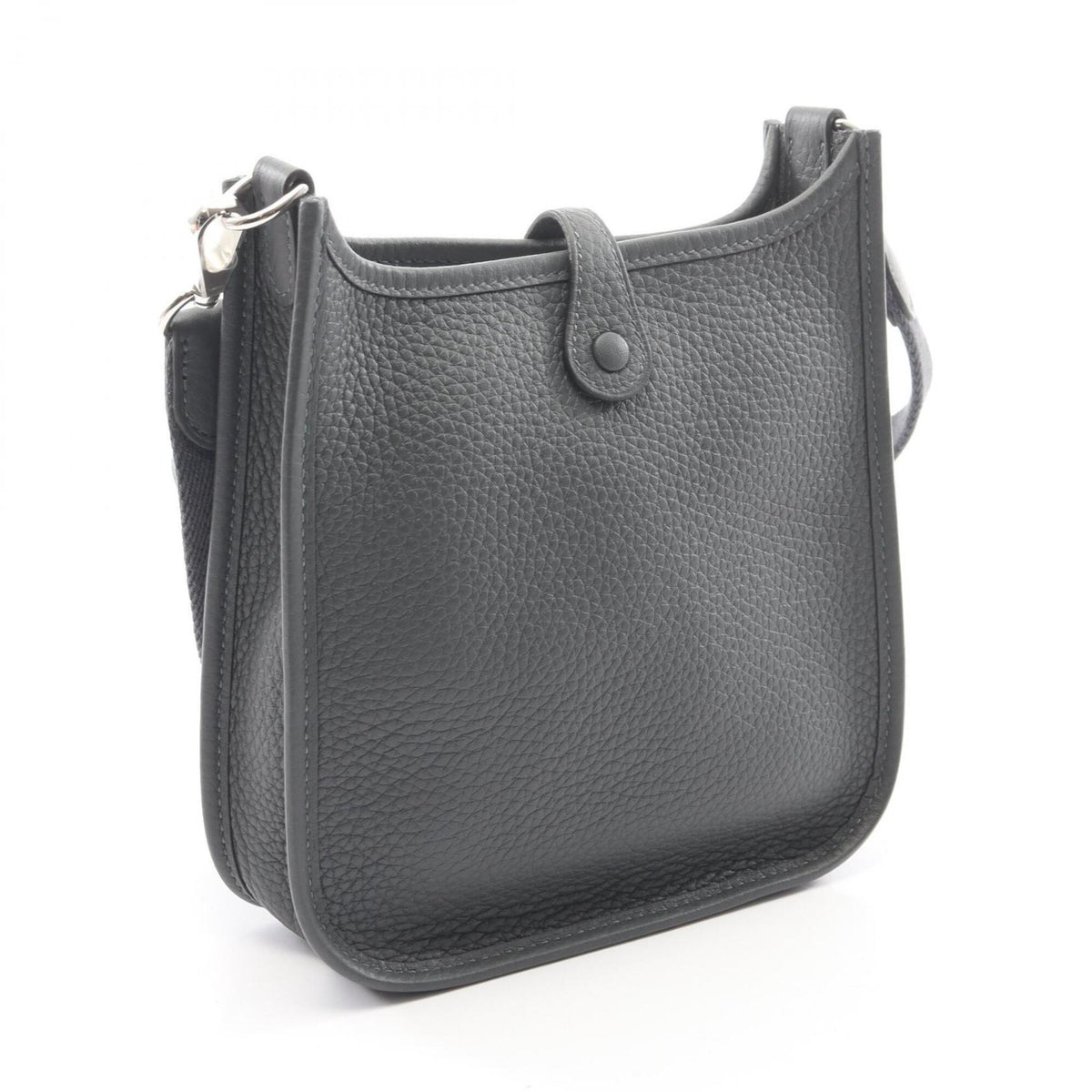 Hermes Gray Taurillon Clemence Leather Shoulder Bag (Pre-Owned)
