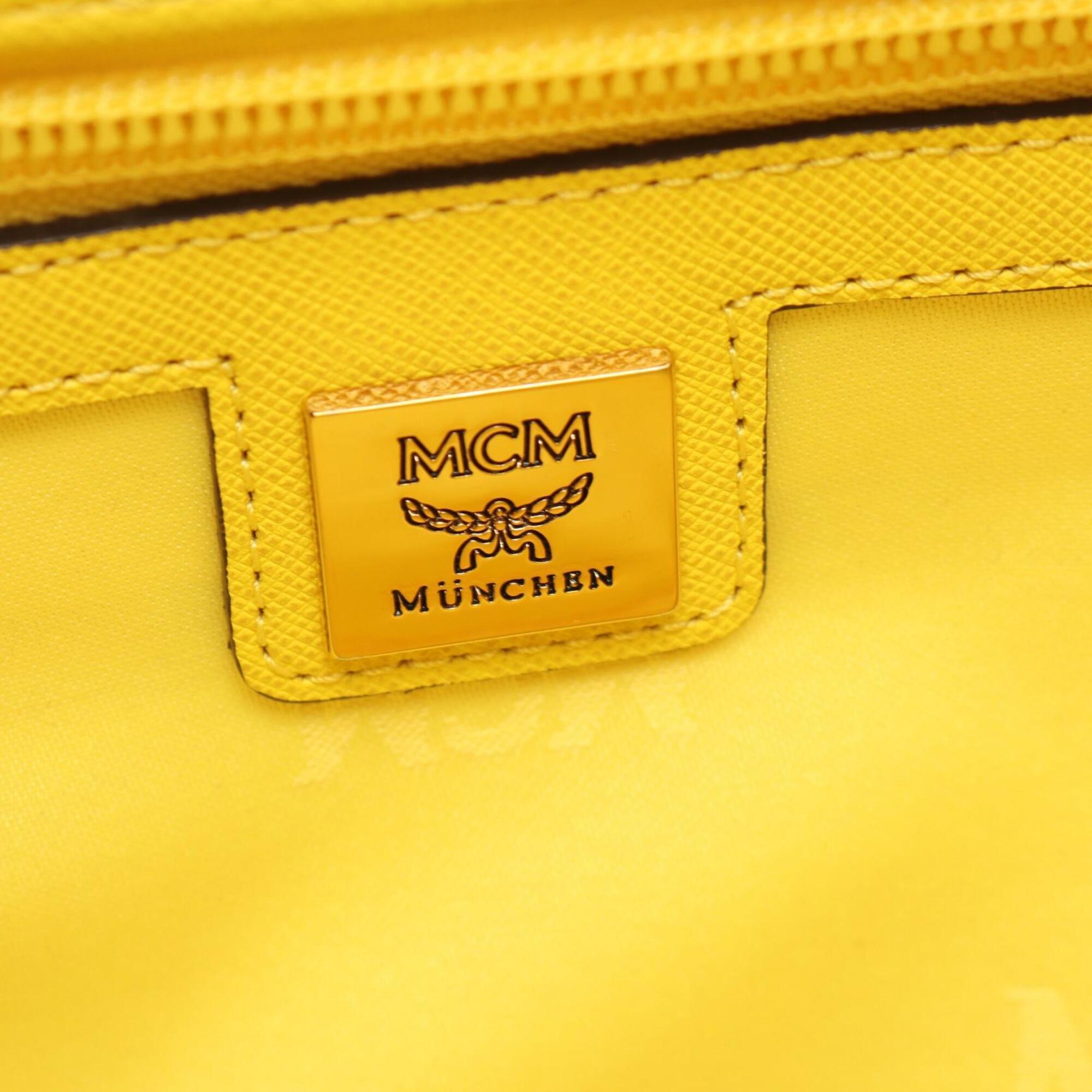 Mcm Yellow Leather Handbag (Pre-Owned)
