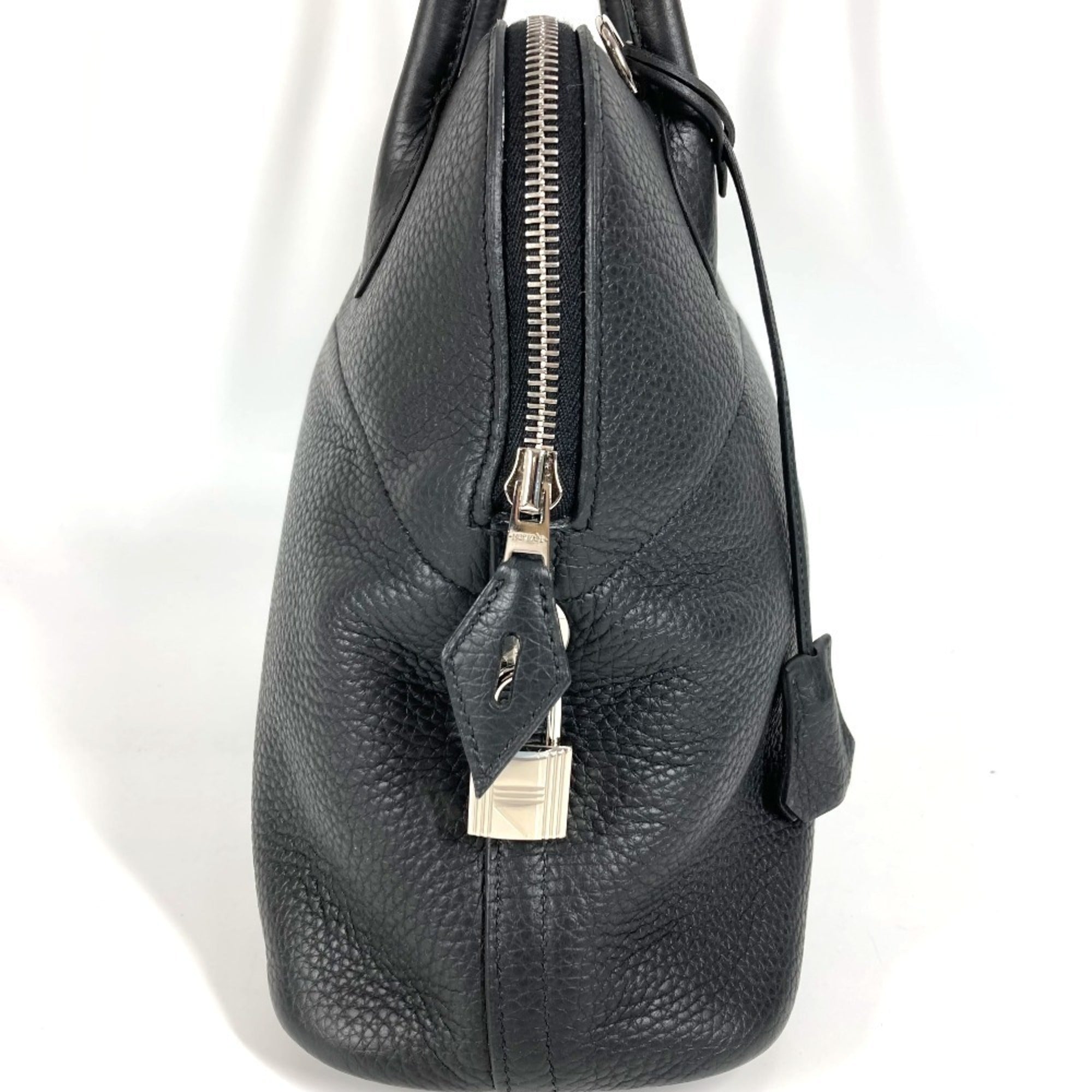 Hermes Black Taurillon Clemence Leather Handbag Shoulder Bag Tote Bag (Pre-Owned)