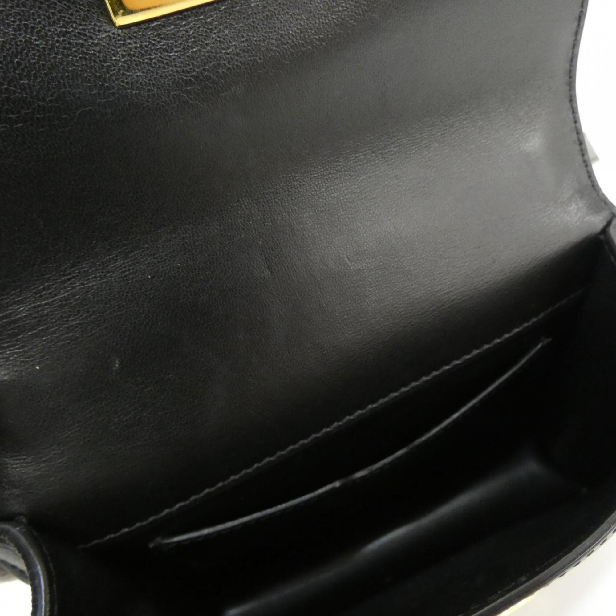 Christian Dior Black Leather Shoulder Bag (Pre-Owned)