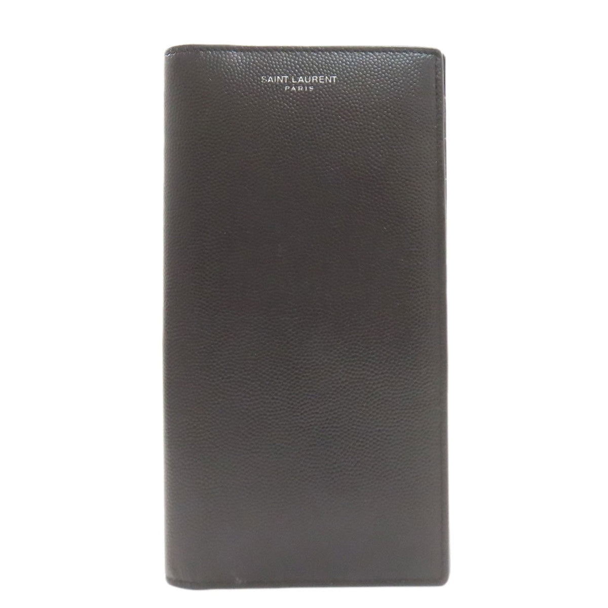 Yves Saint Laurent Black Leather Long Wallet (Bi-Fold) (Pre-Owned)