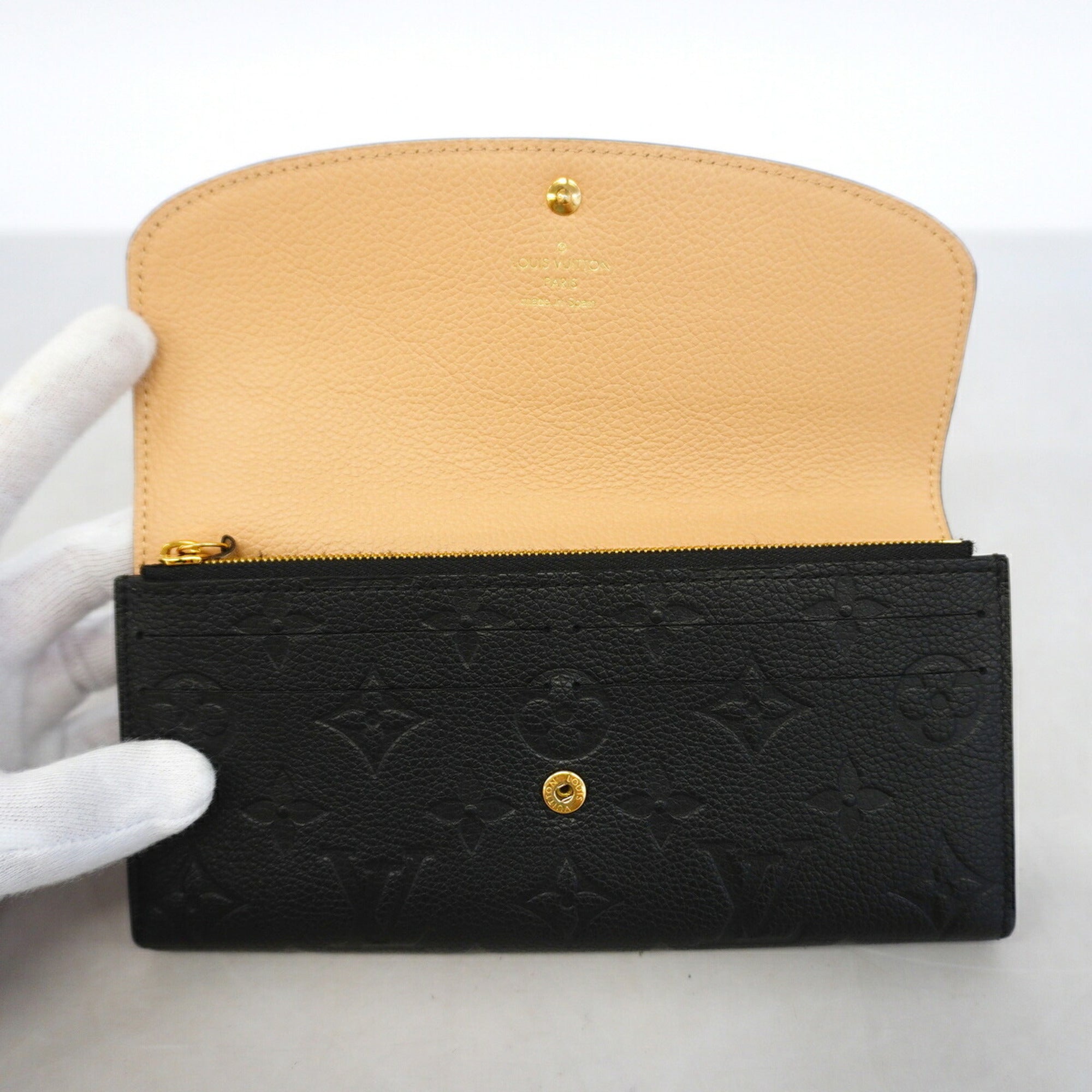 Louis Vuitton Noir Long Wallet (Bi-Fold) (Pre-Owned)