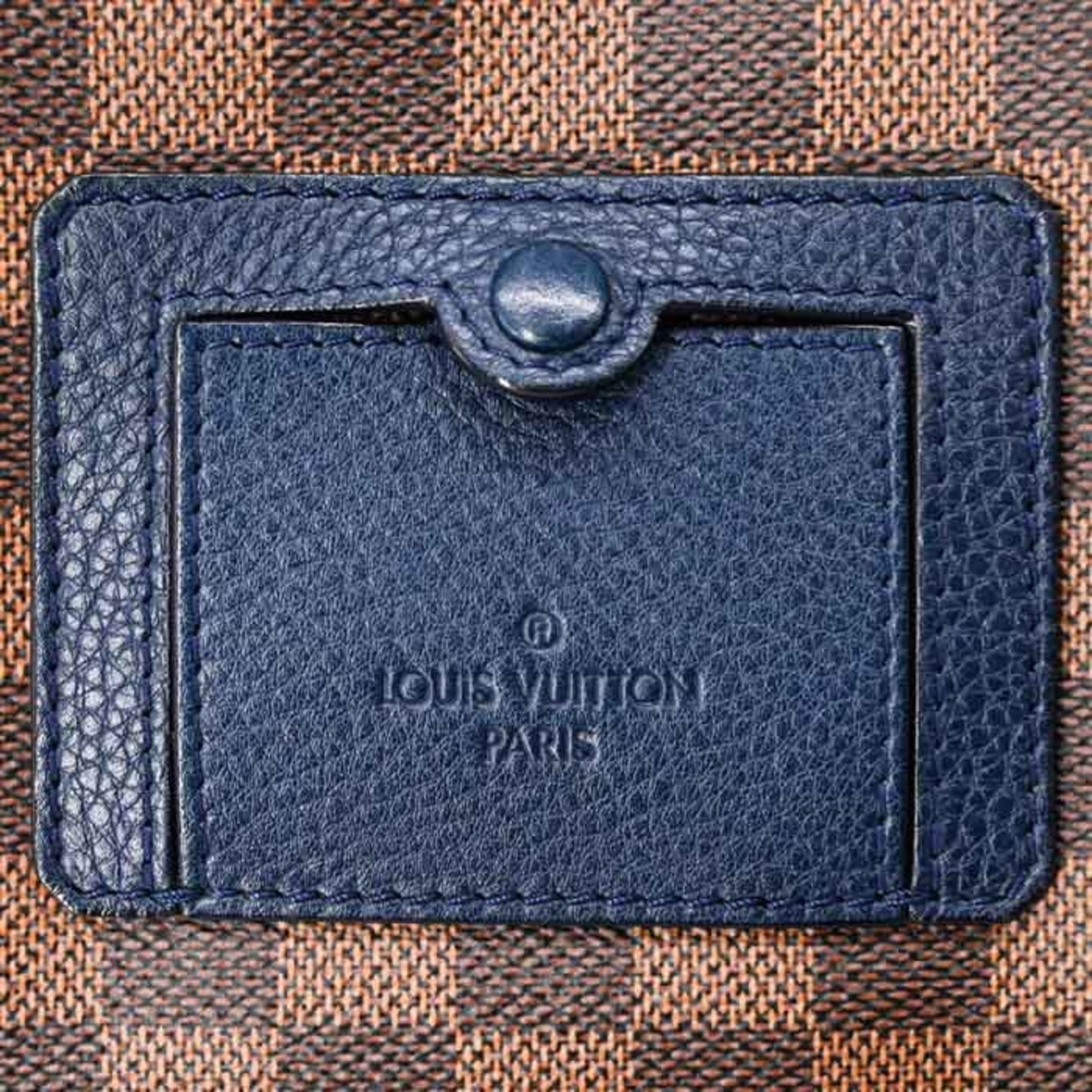 Louis Vuitton Brown Damier Canvas Dark Navy Shoulder Bag (Pre-Owned)