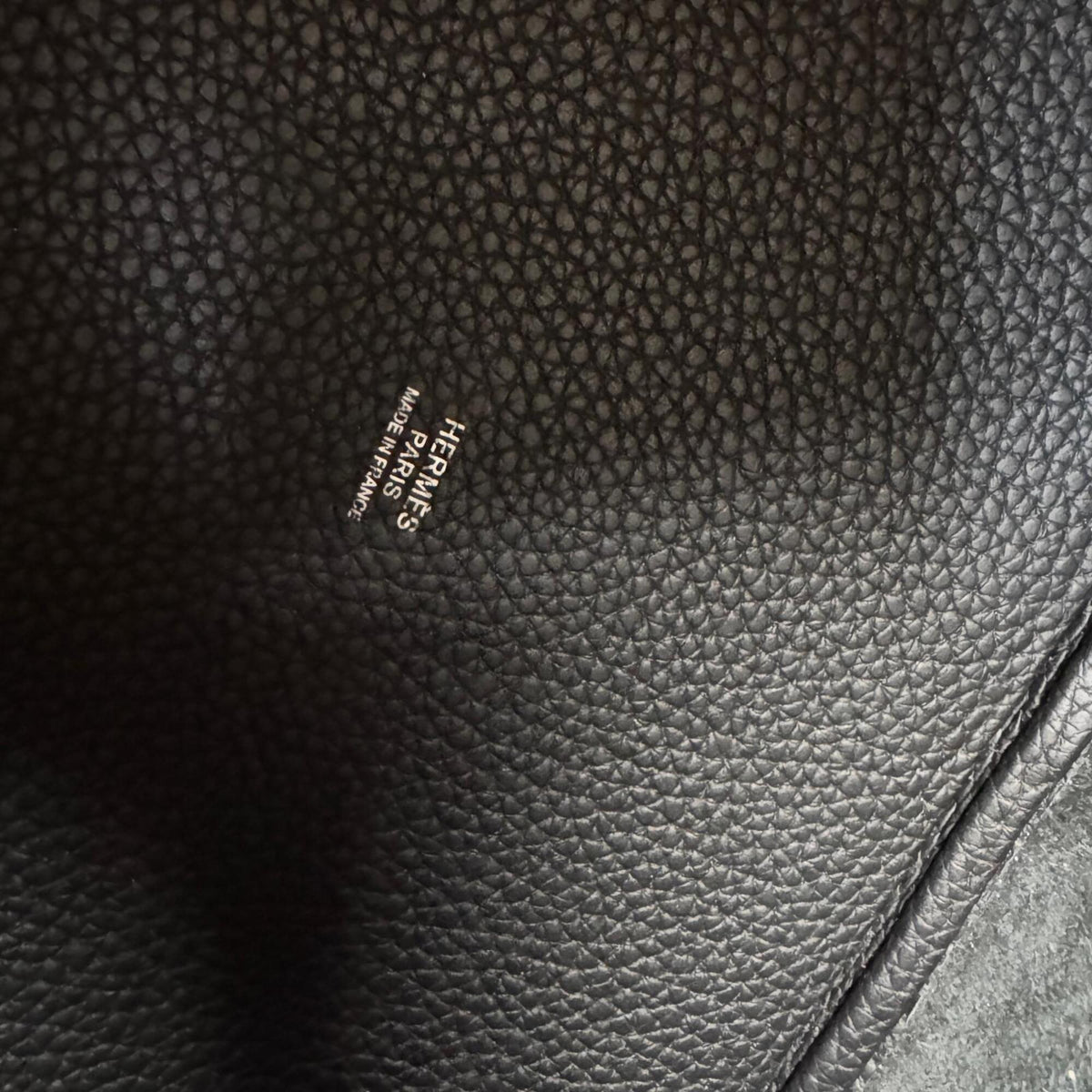 Hermes Noir Taurillon Clemence Leather Handbag (Pre-Owned)