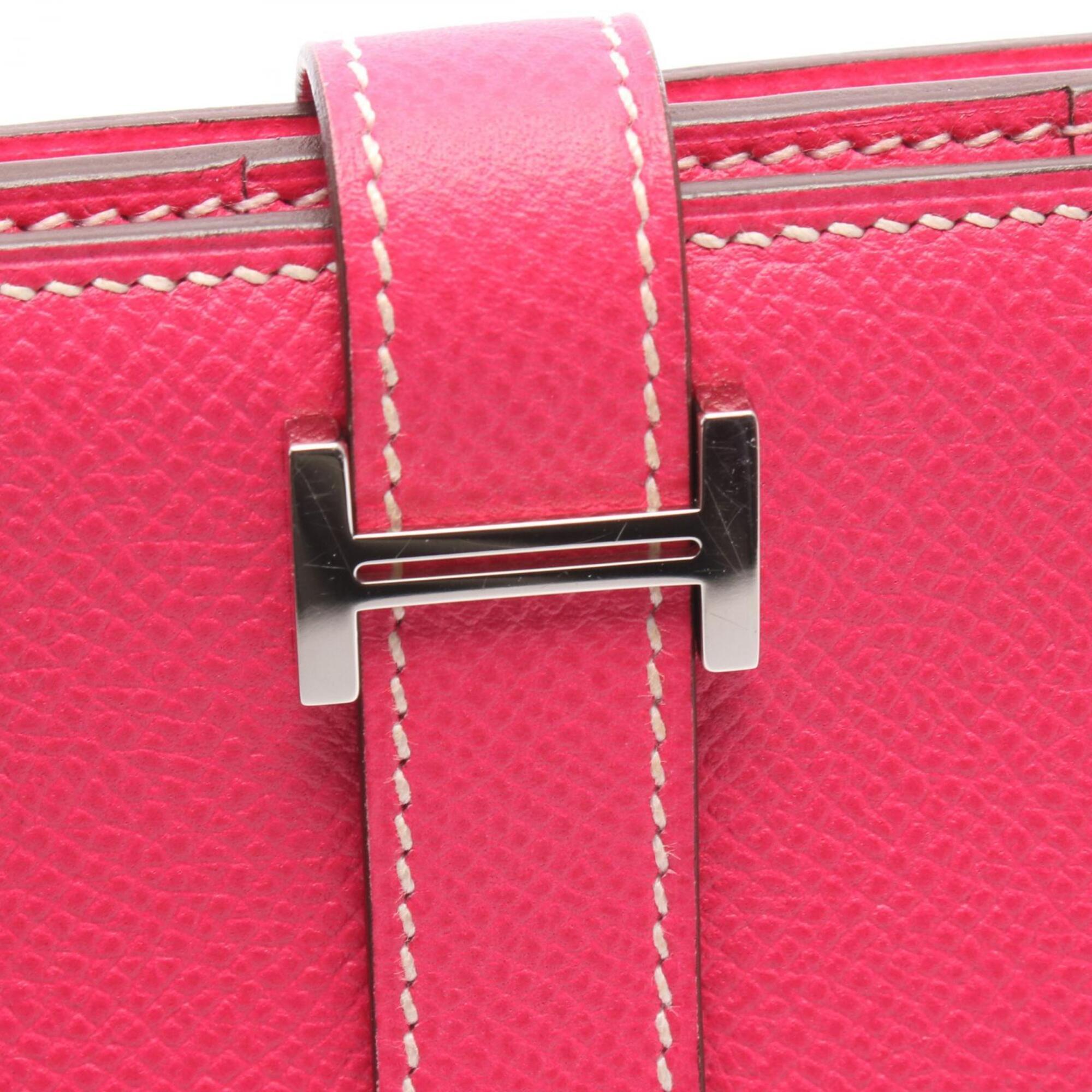 Hermes Pink Rose Tyrien Epsom Leather Long Wallet (Bi-Fold) (Pre-Owned)
