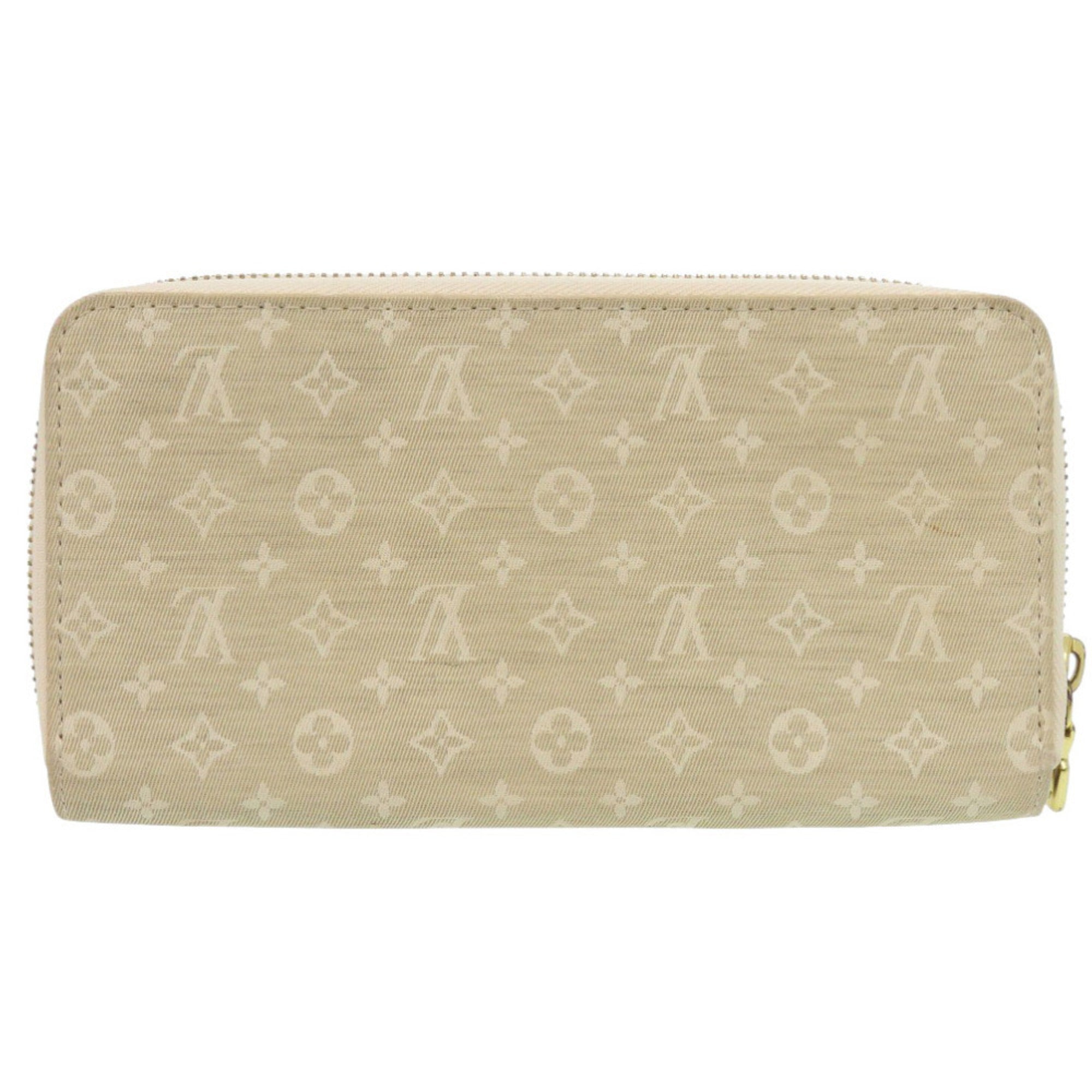 Louis Vuitton Beige Monogram Mini Lin Long Wallet (Bi-Fold) (Pre-Owned)